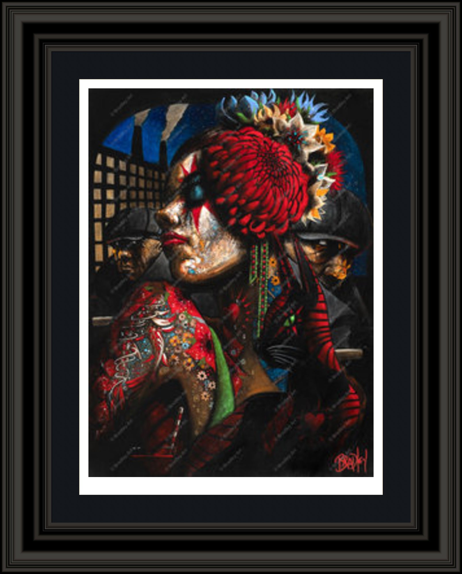 "Girl with Cat" Print