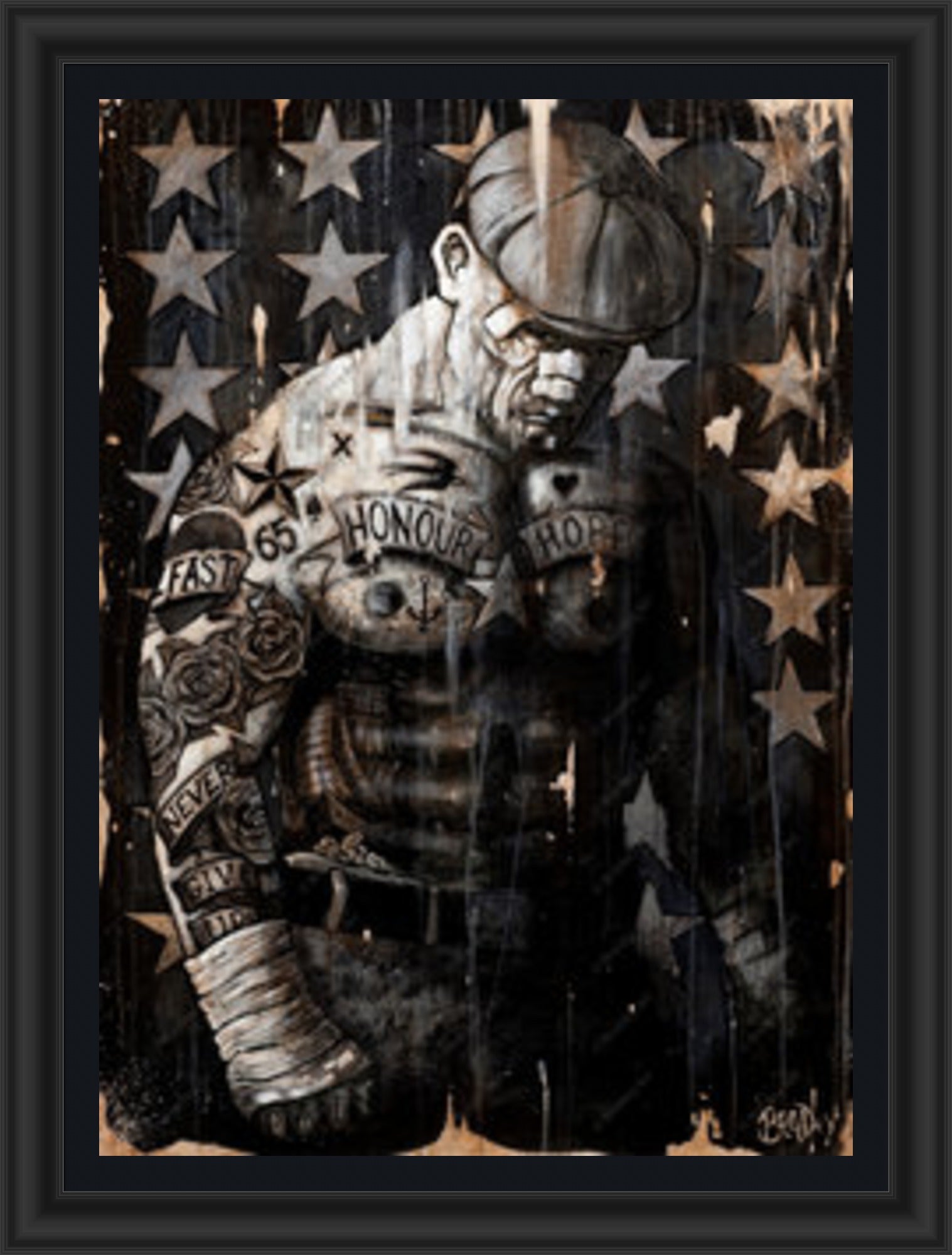 "Never Give Up" HE Canvas