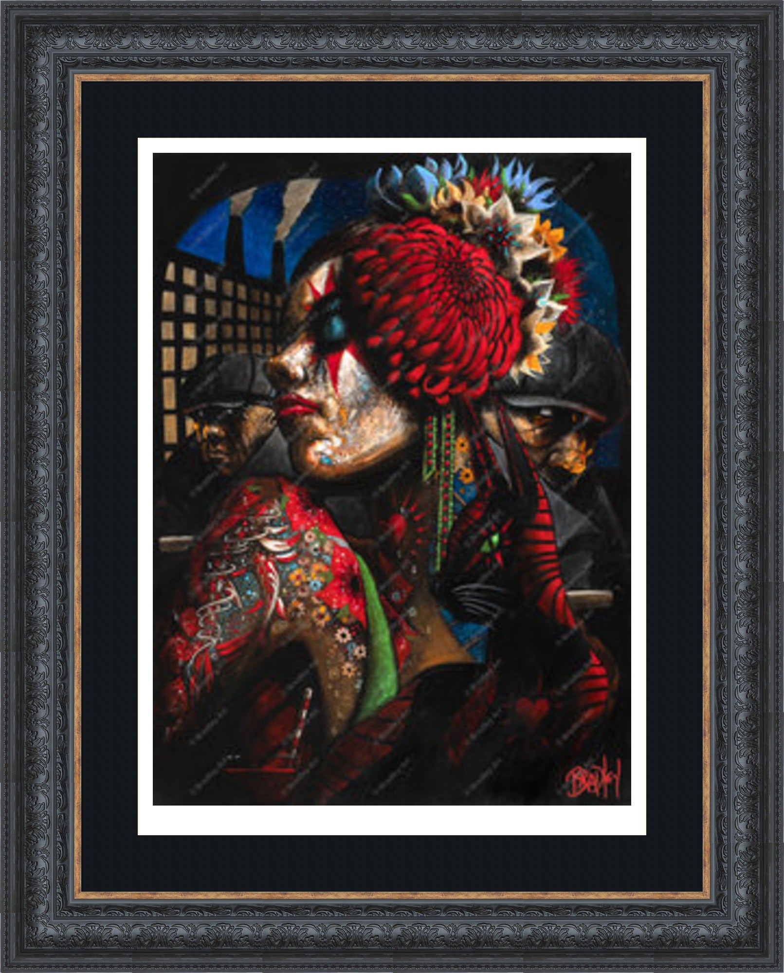 "Girl with Cat" Print