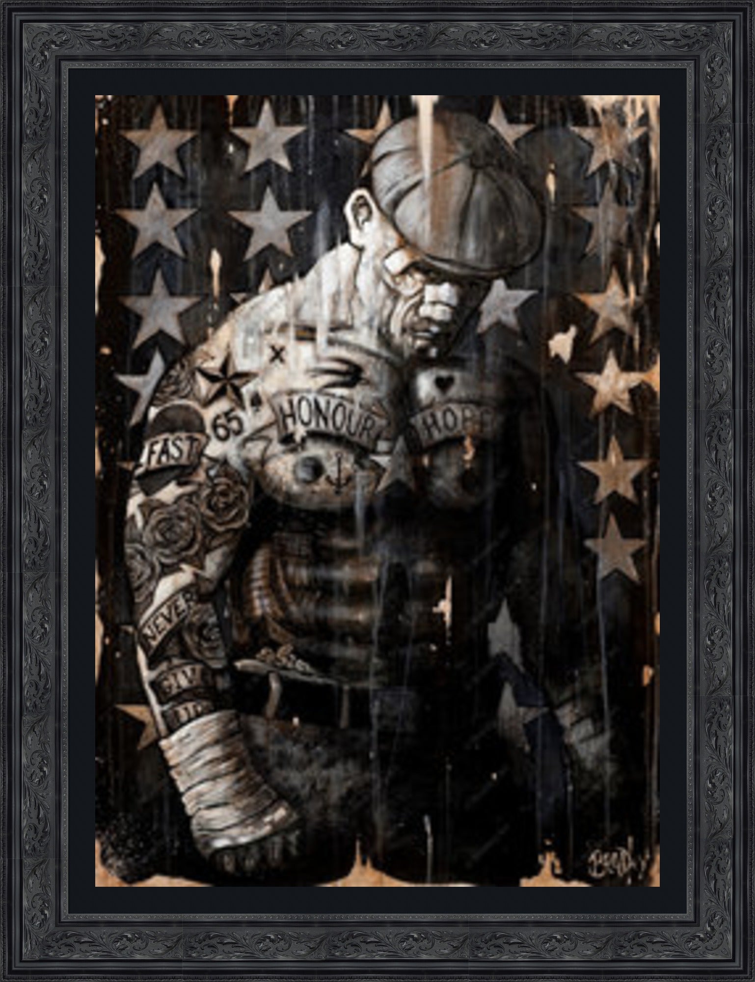 "Never Give Up" HE Canvas