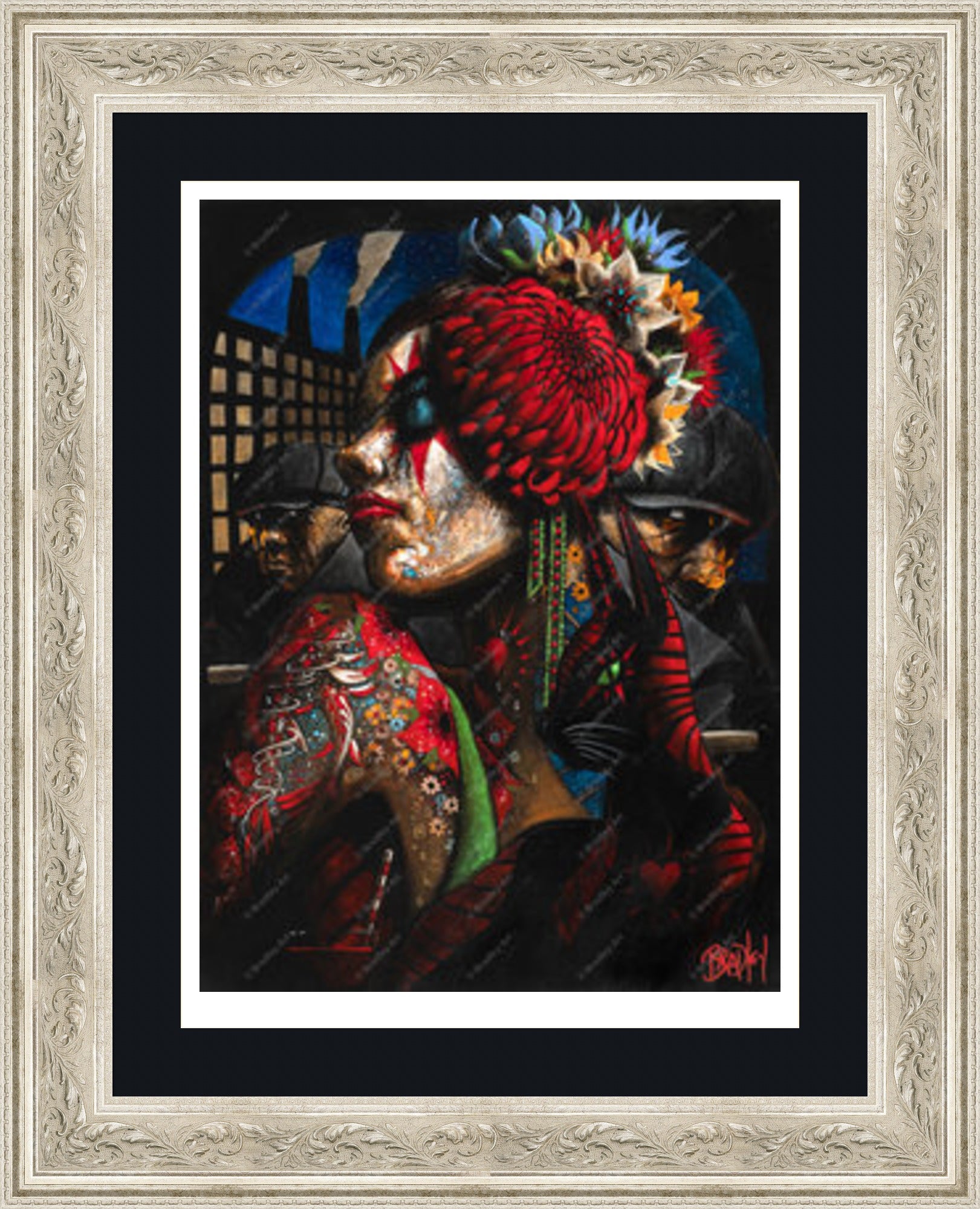 "Girl with Cat" Print