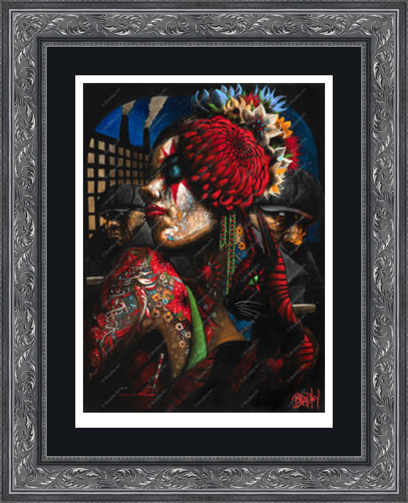 "Girl with Cat" Print