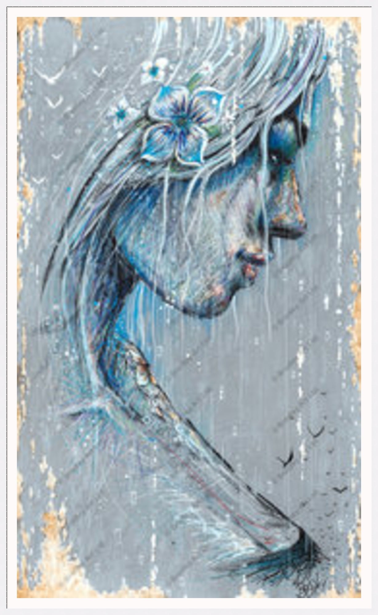 "Sorrow" (Grey) Canvas