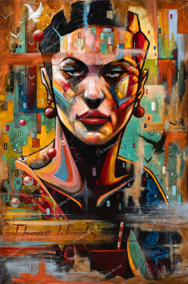 "Three Words" HE Canvas