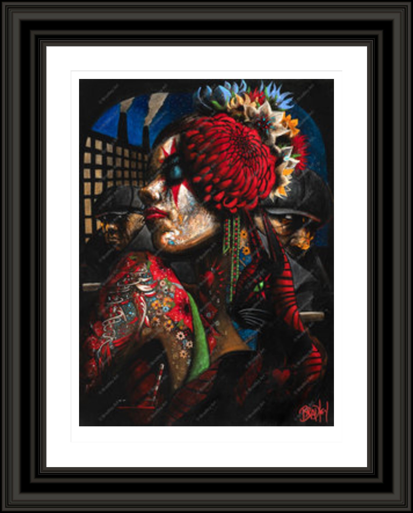 "Girl with Cat" Print