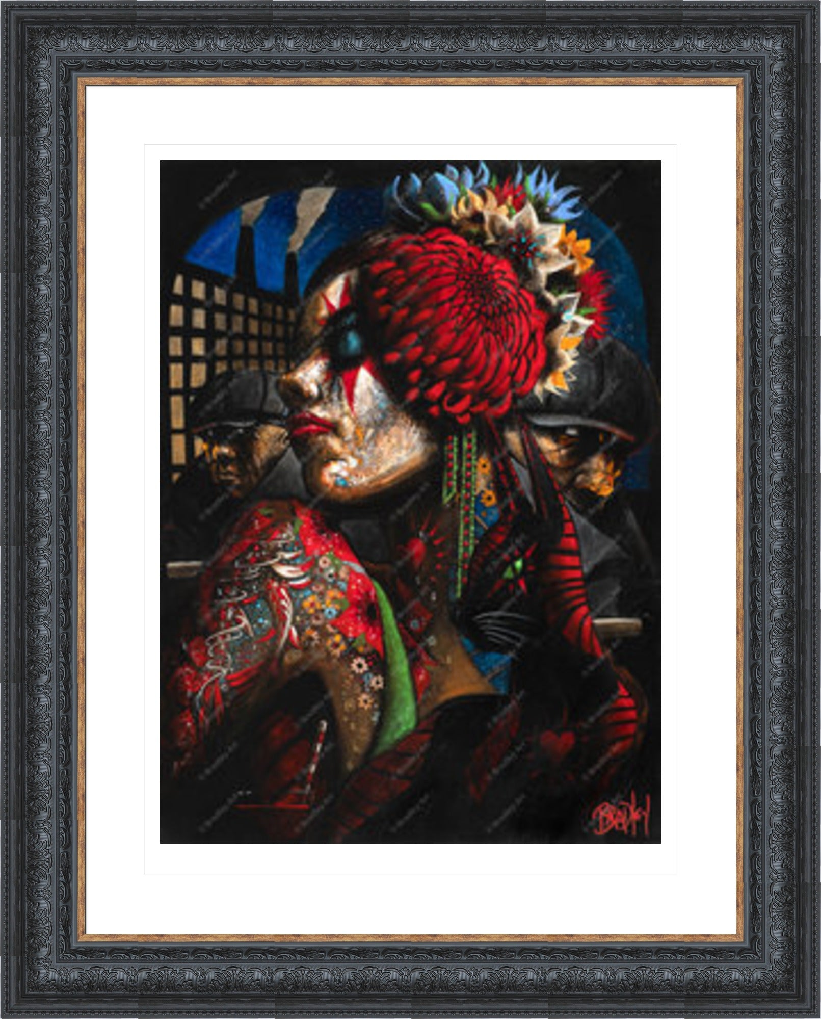 "Girl with Cat" Print