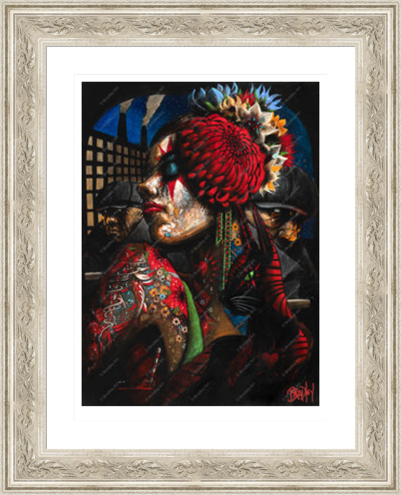 "Girl with Cat" Print