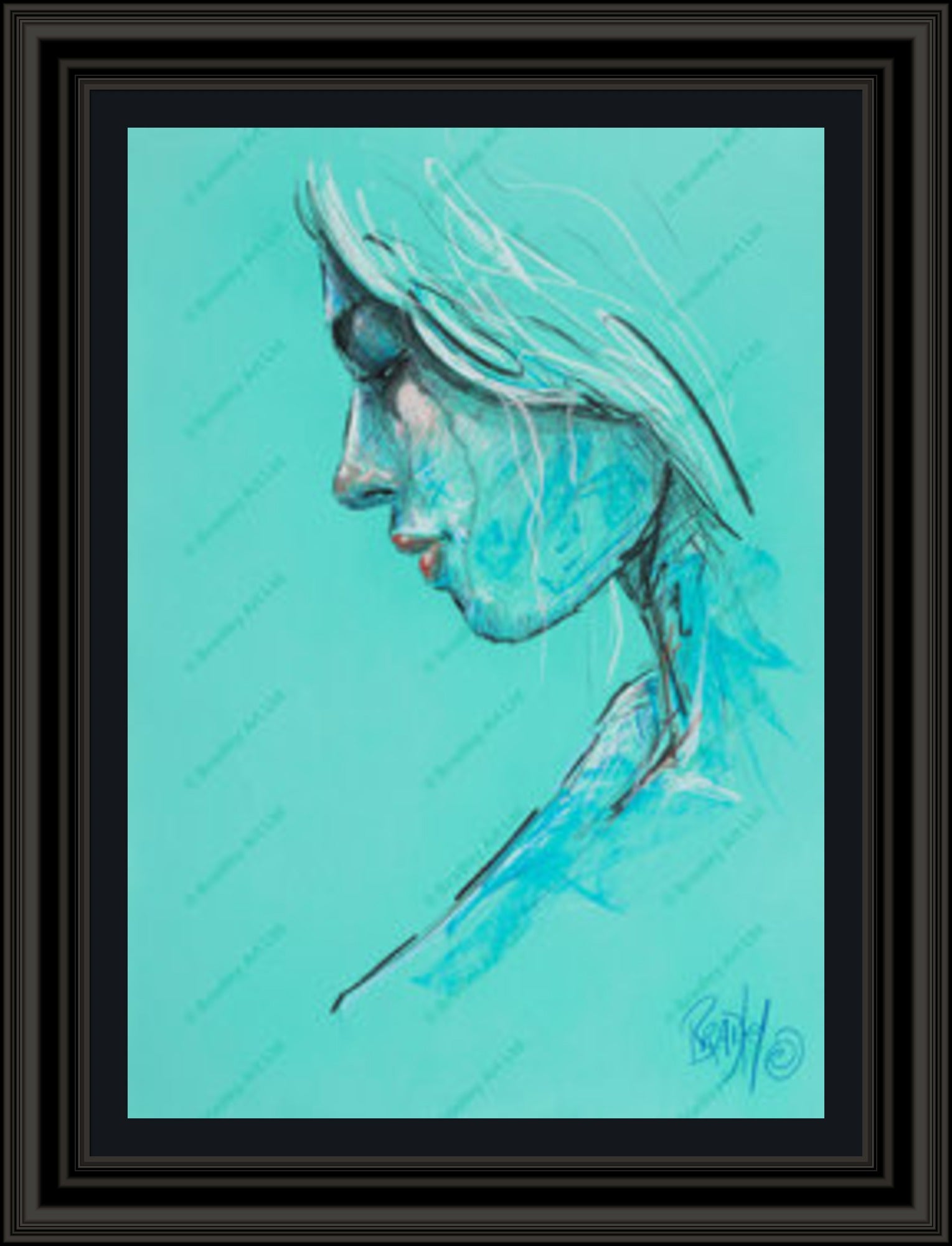 "Study III" (Green) Canvas