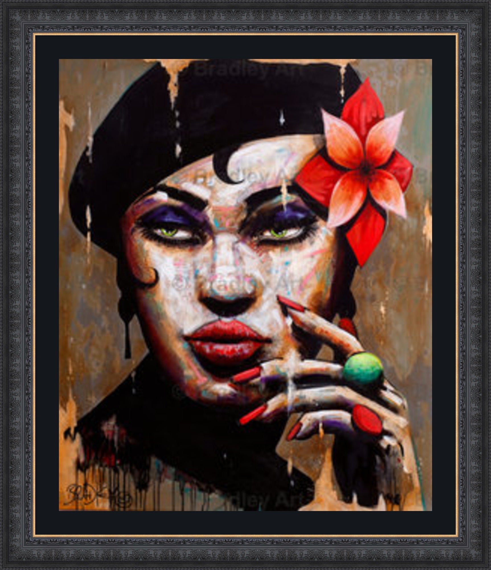 "La Femme en Noir" Canvas