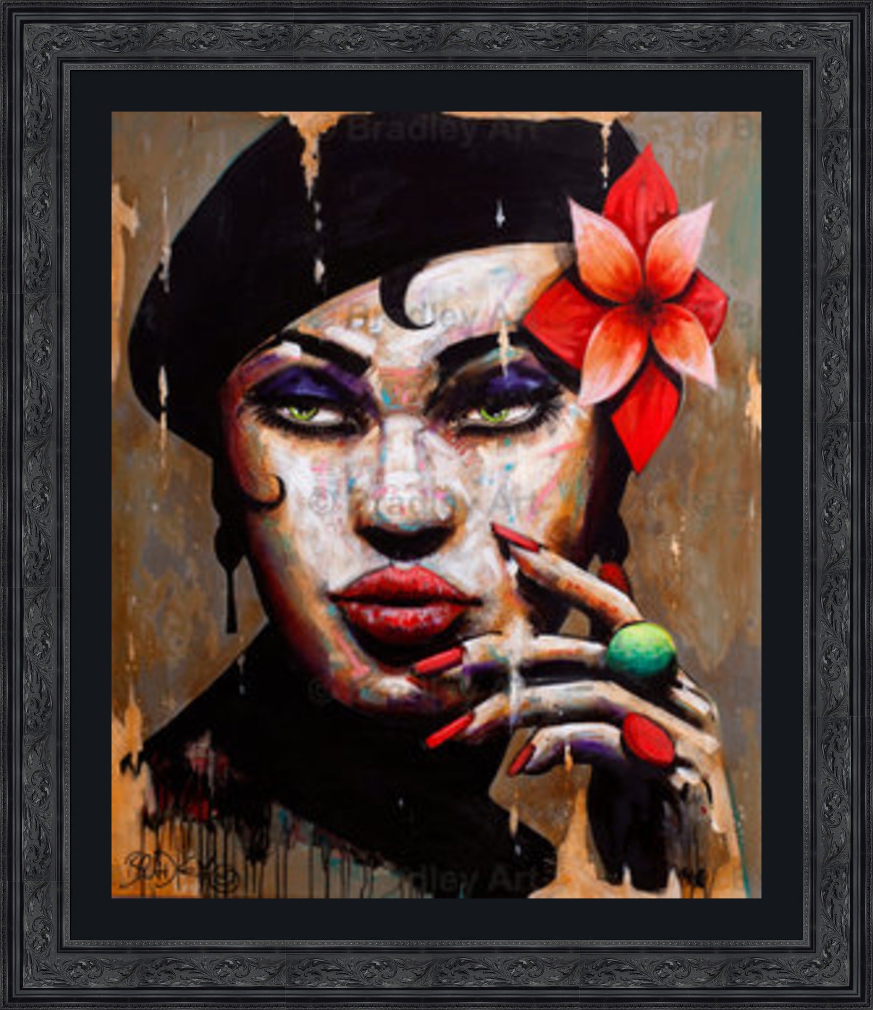 "La Femme en Noir" Canvas