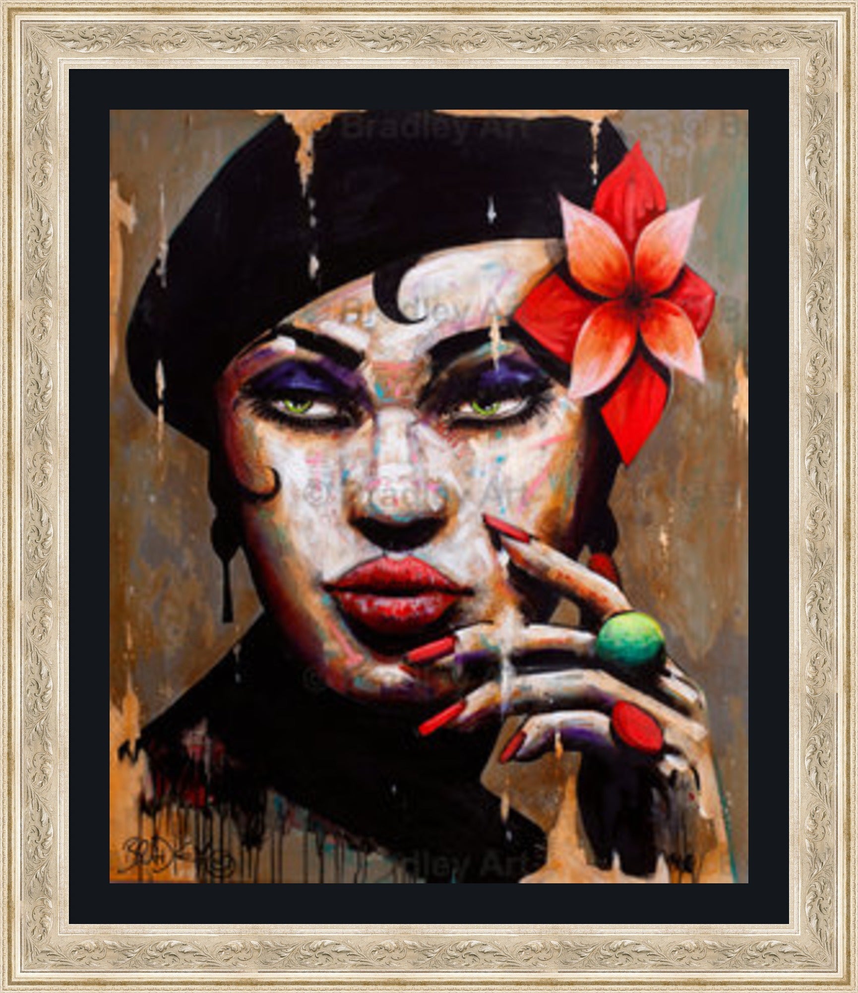 "La Femme en Noir" Canvas
