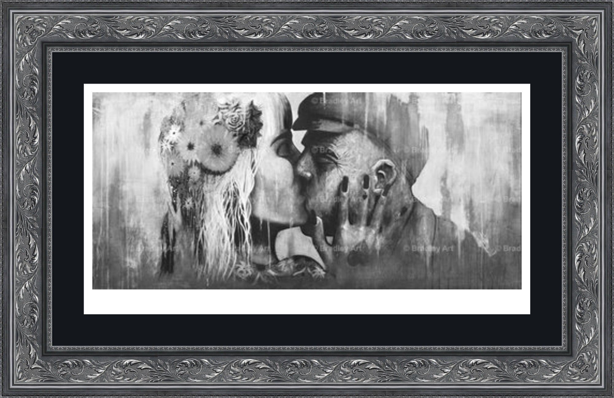 "The Kiss" (B&W) Print