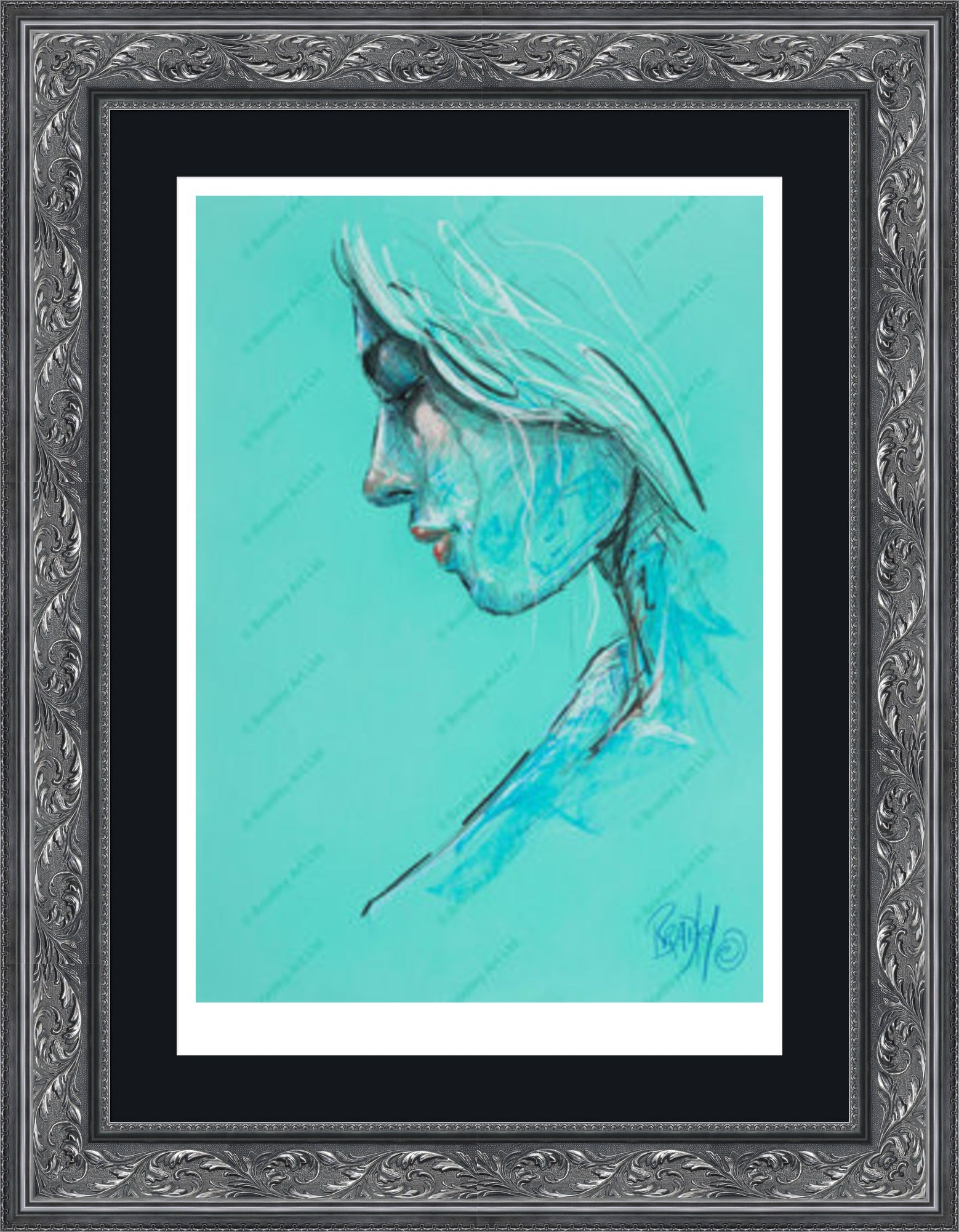 "Study III" (Green) Print