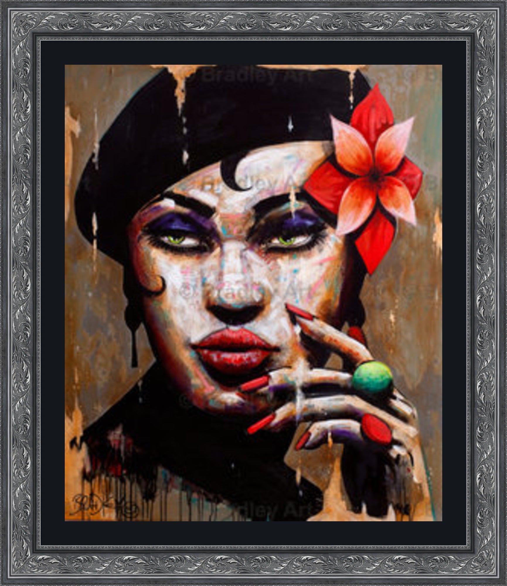 "La Femme en Noir" Canvas