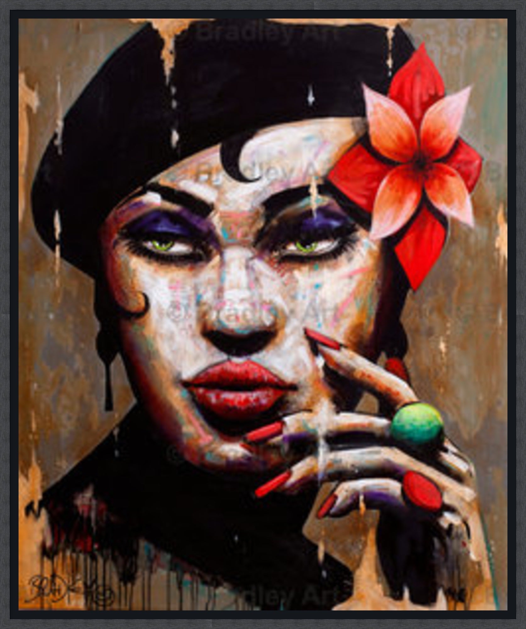 "La Femme en Noir" Canvas