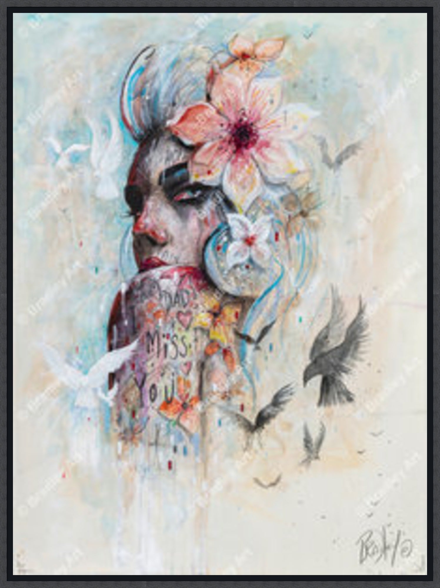 "I Miss You" HE Canvas