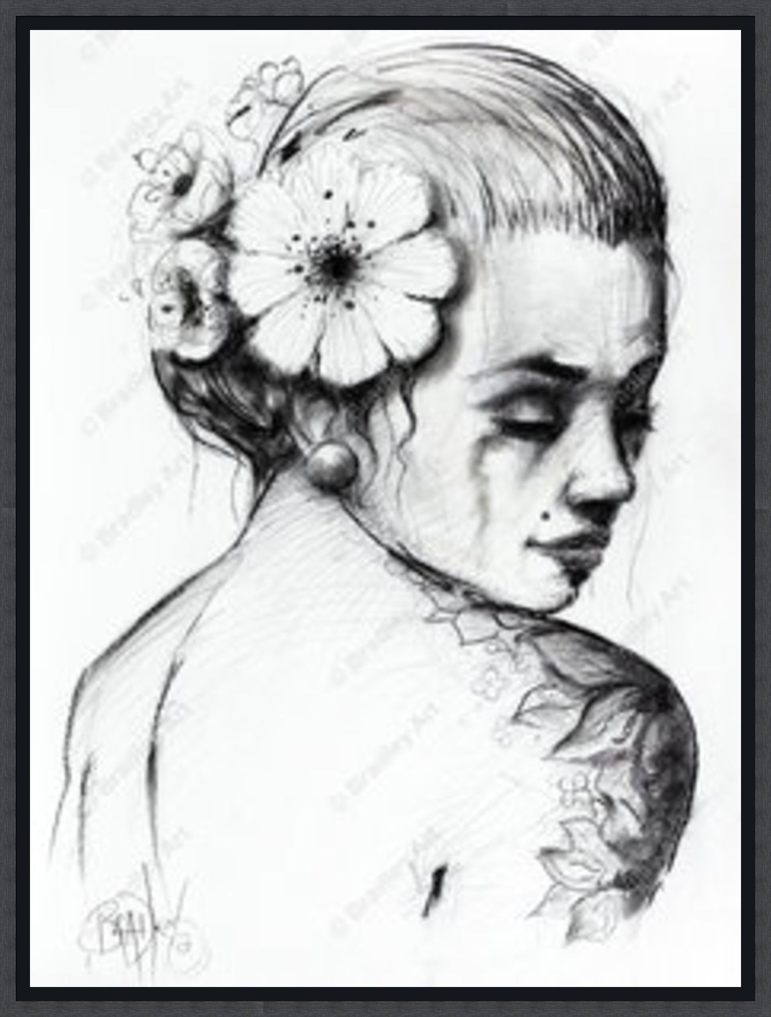 "Study I" (B&W) Canvas