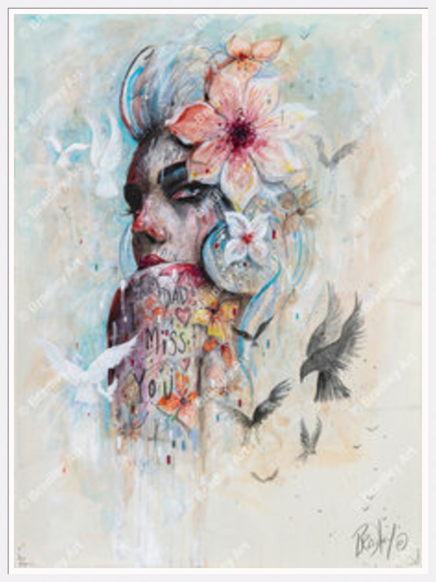 "I Miss You" HE Canvas