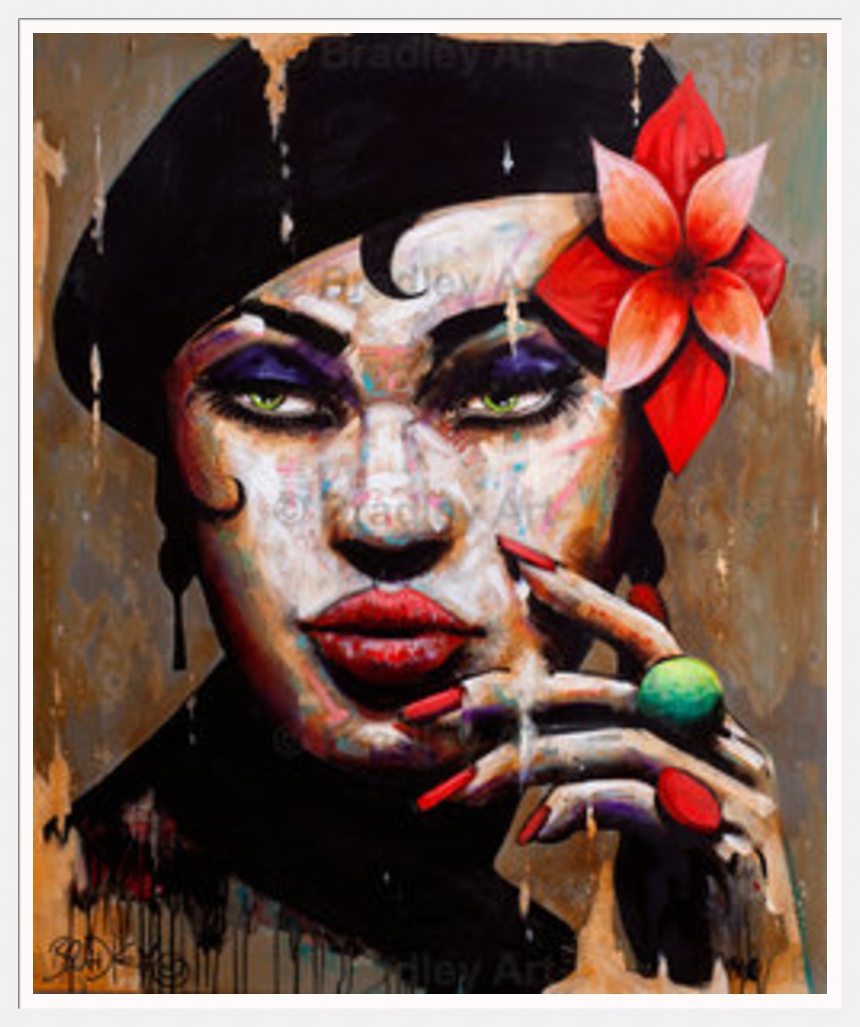 "La Femme en Noir" Canvas