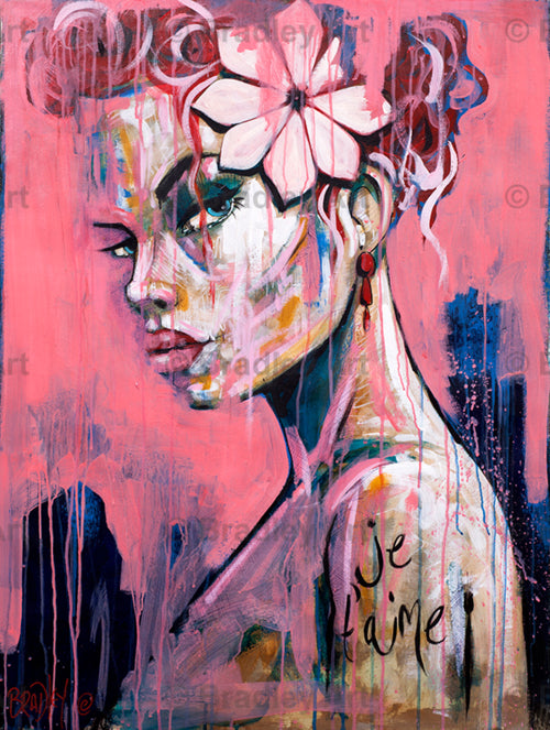 "Je T'aime" Canvas