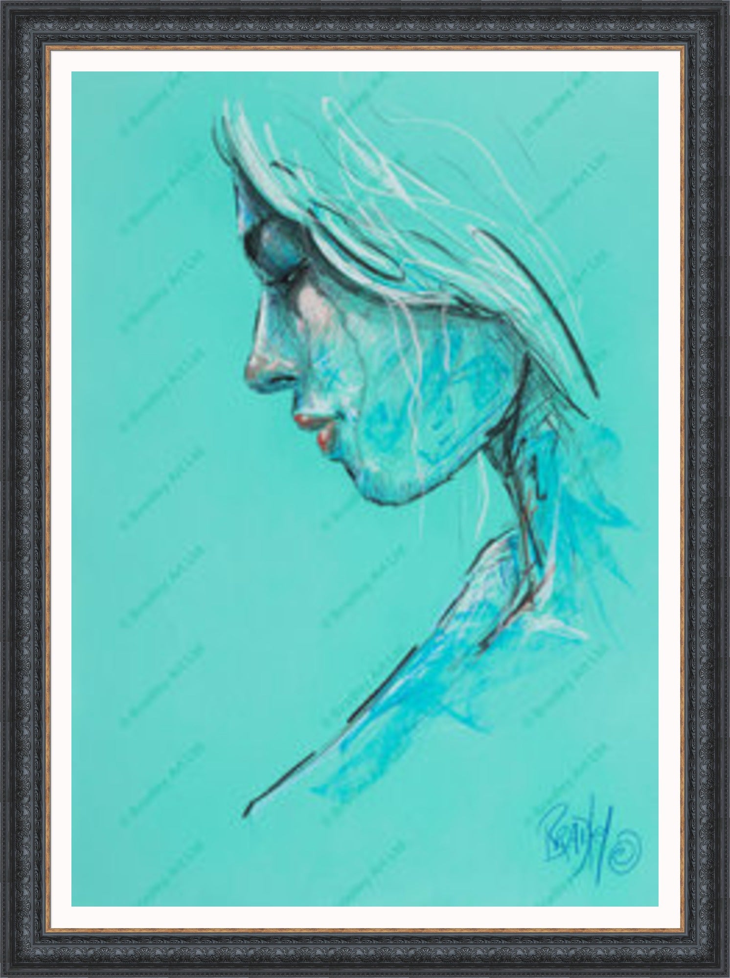 "Study III" (Green) Canvas