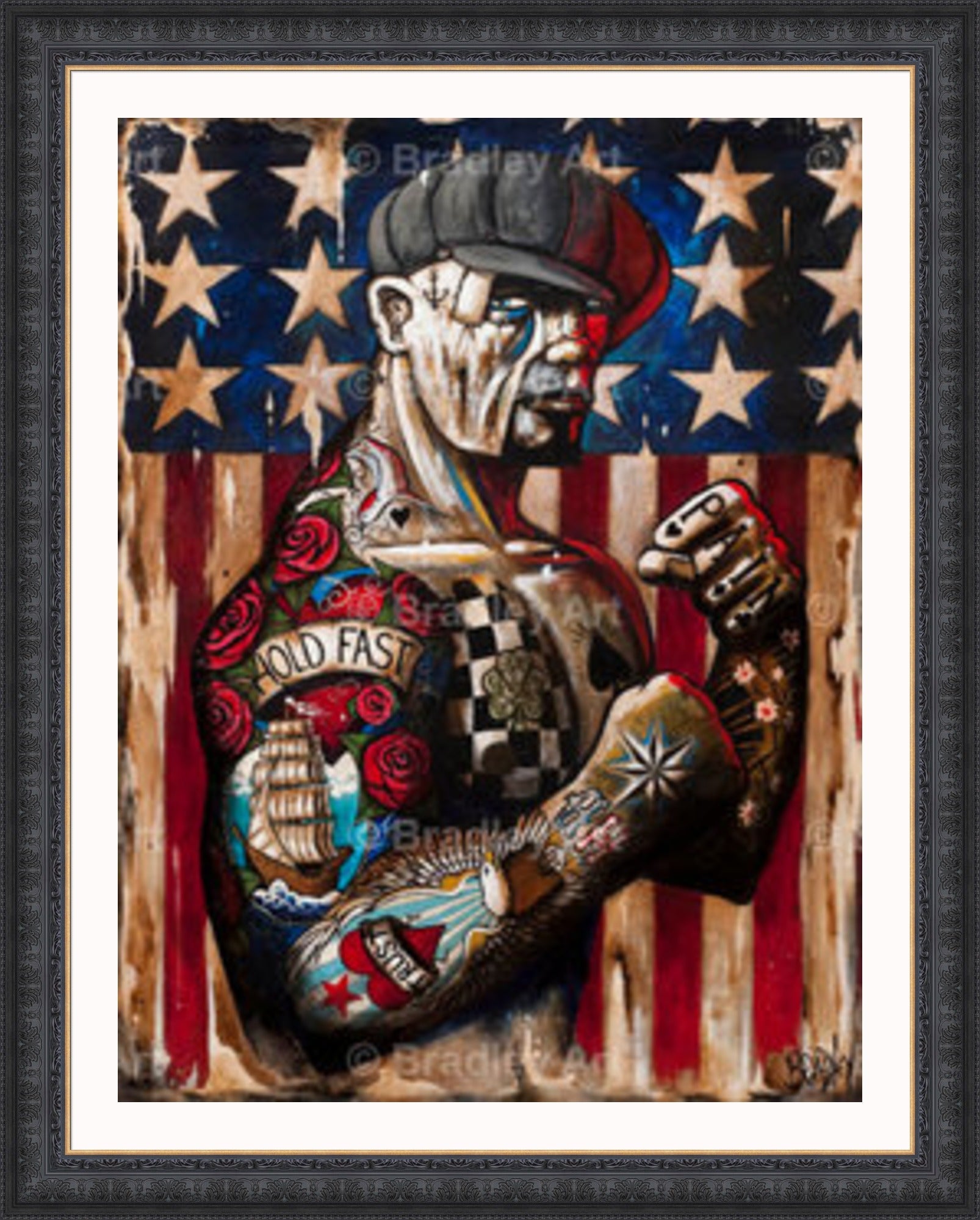"Hold Fast for Harley Davidson" HE Canvas