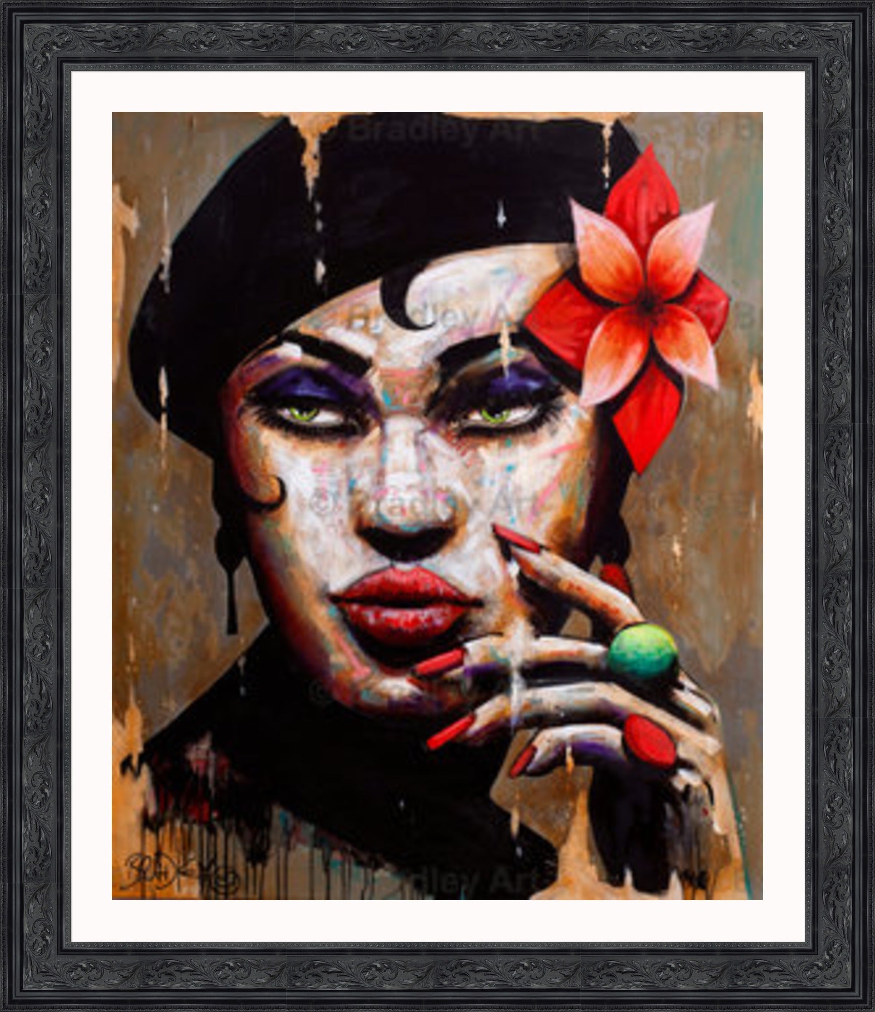 "La Femme en Noir" Canvas