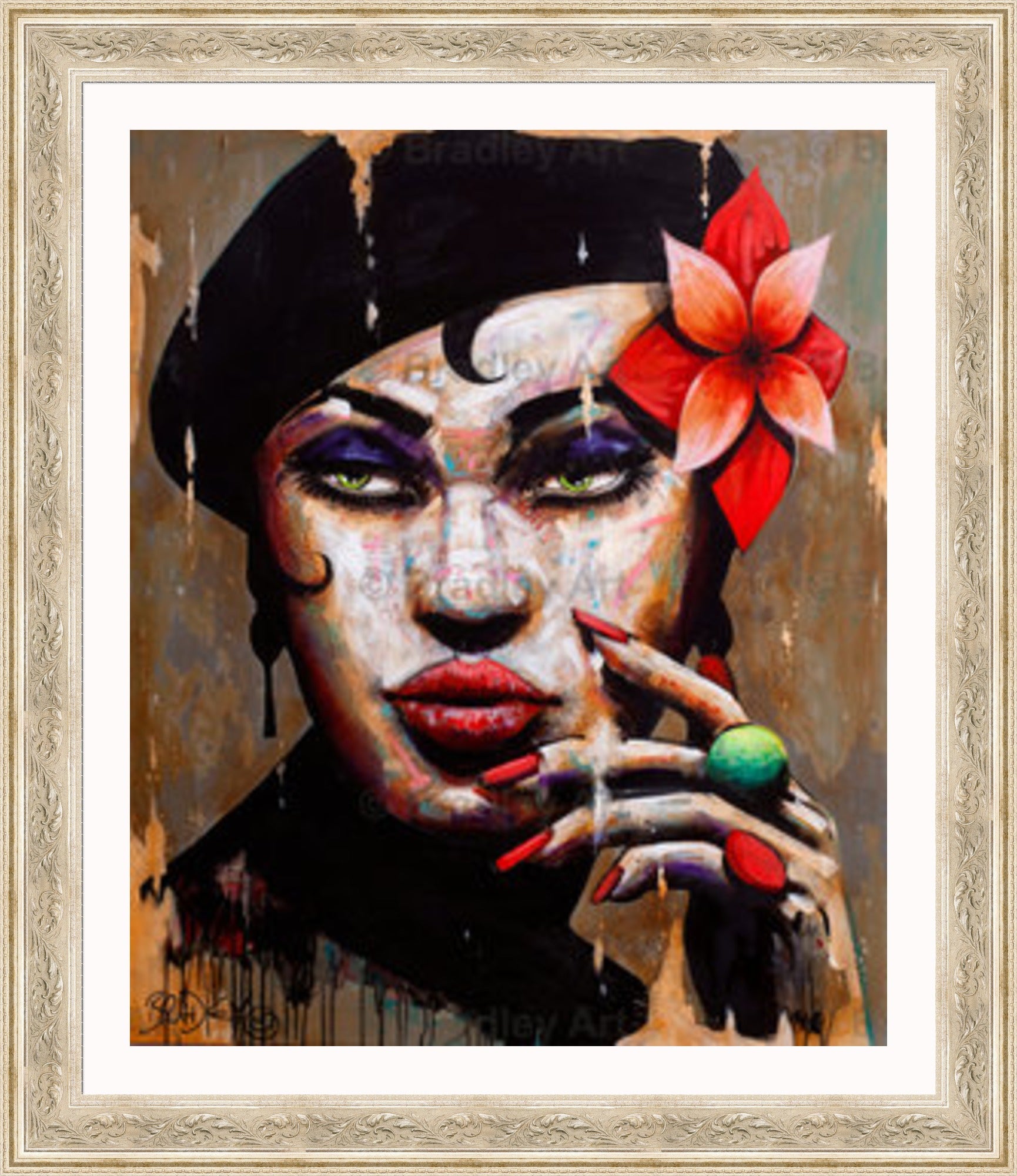 "La Femme en Noir" HE Canvas