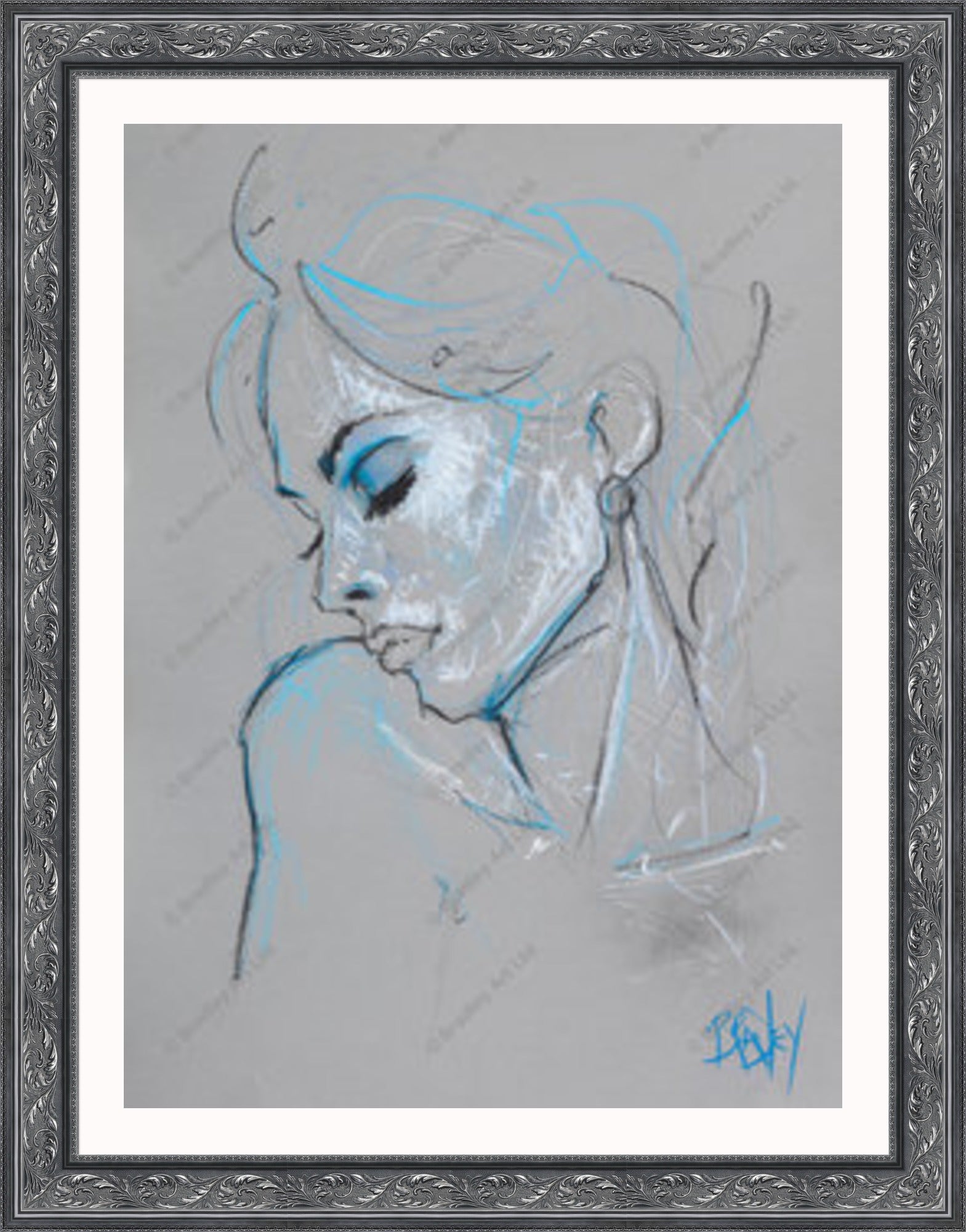 "Study I" (Grey) HE Canvas