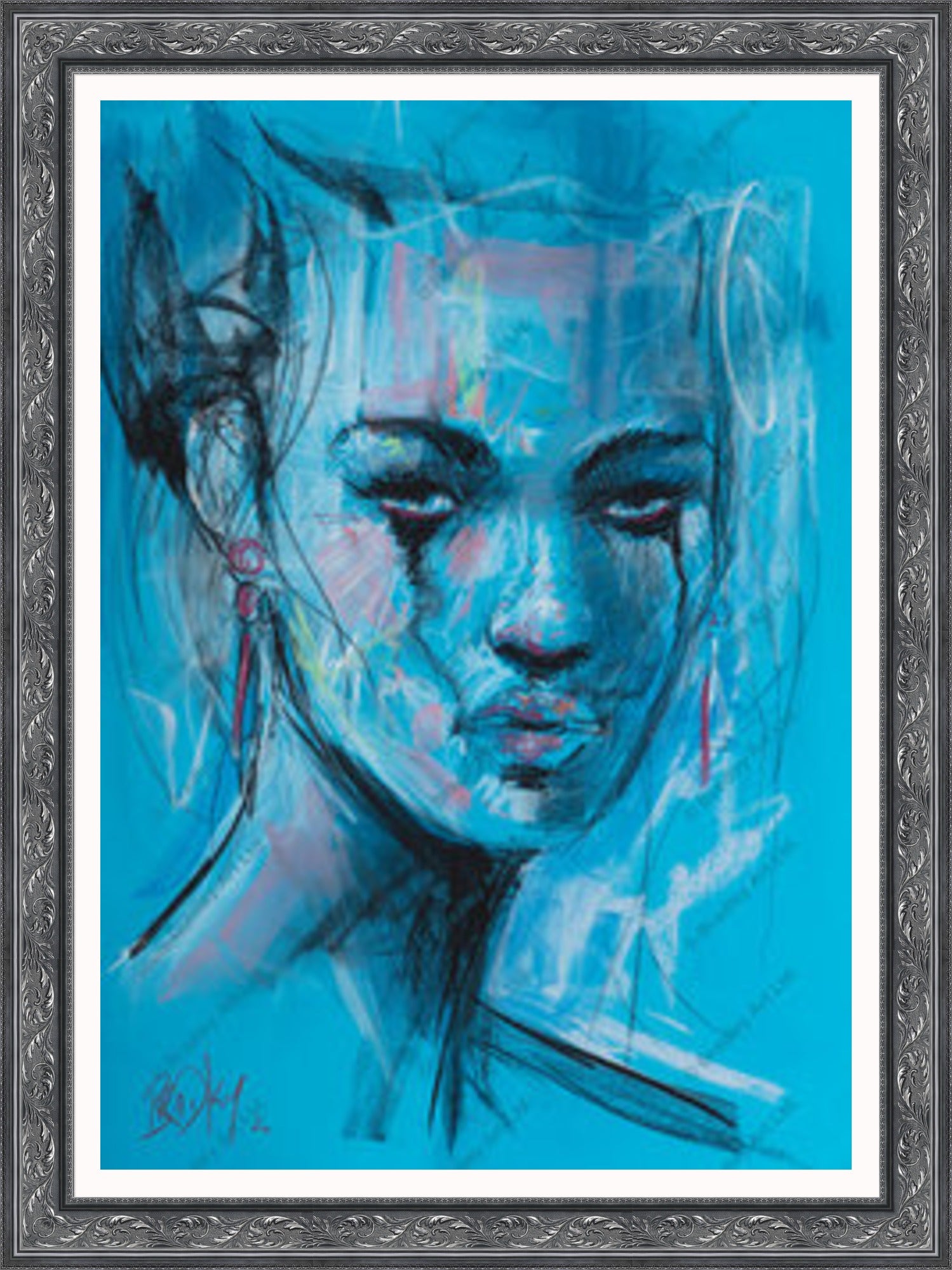 "Study II" (Blue) Canvas