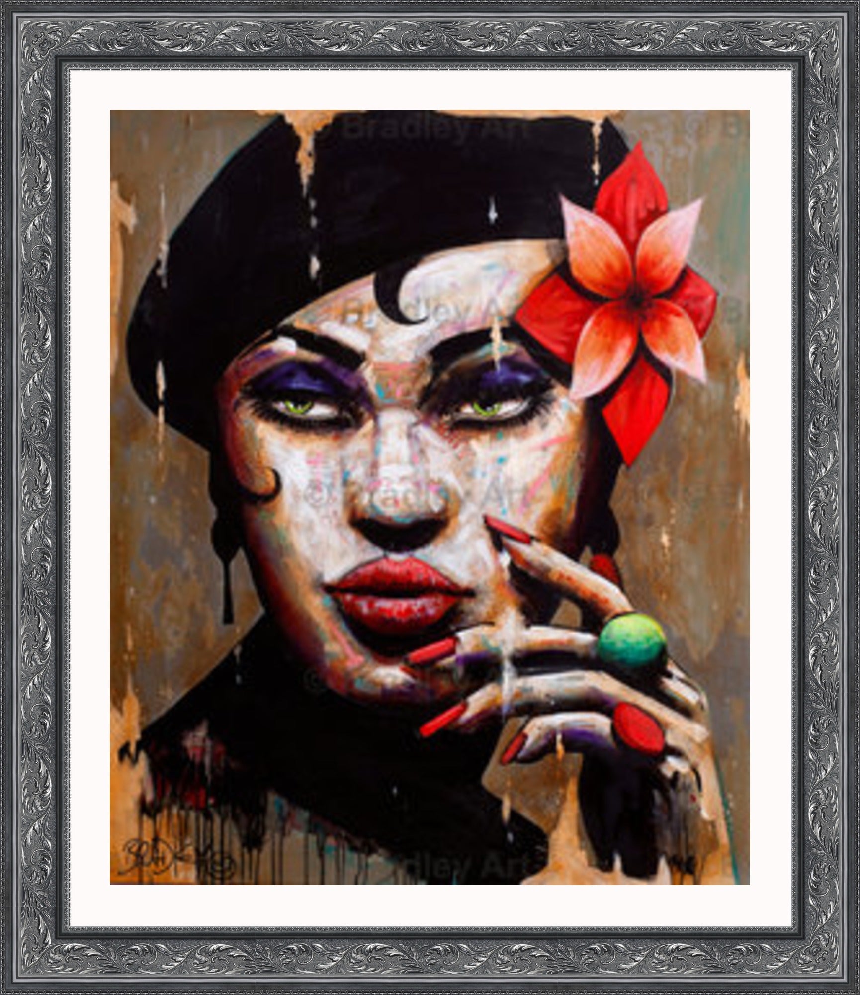 "La Femme en Noir" Canvas