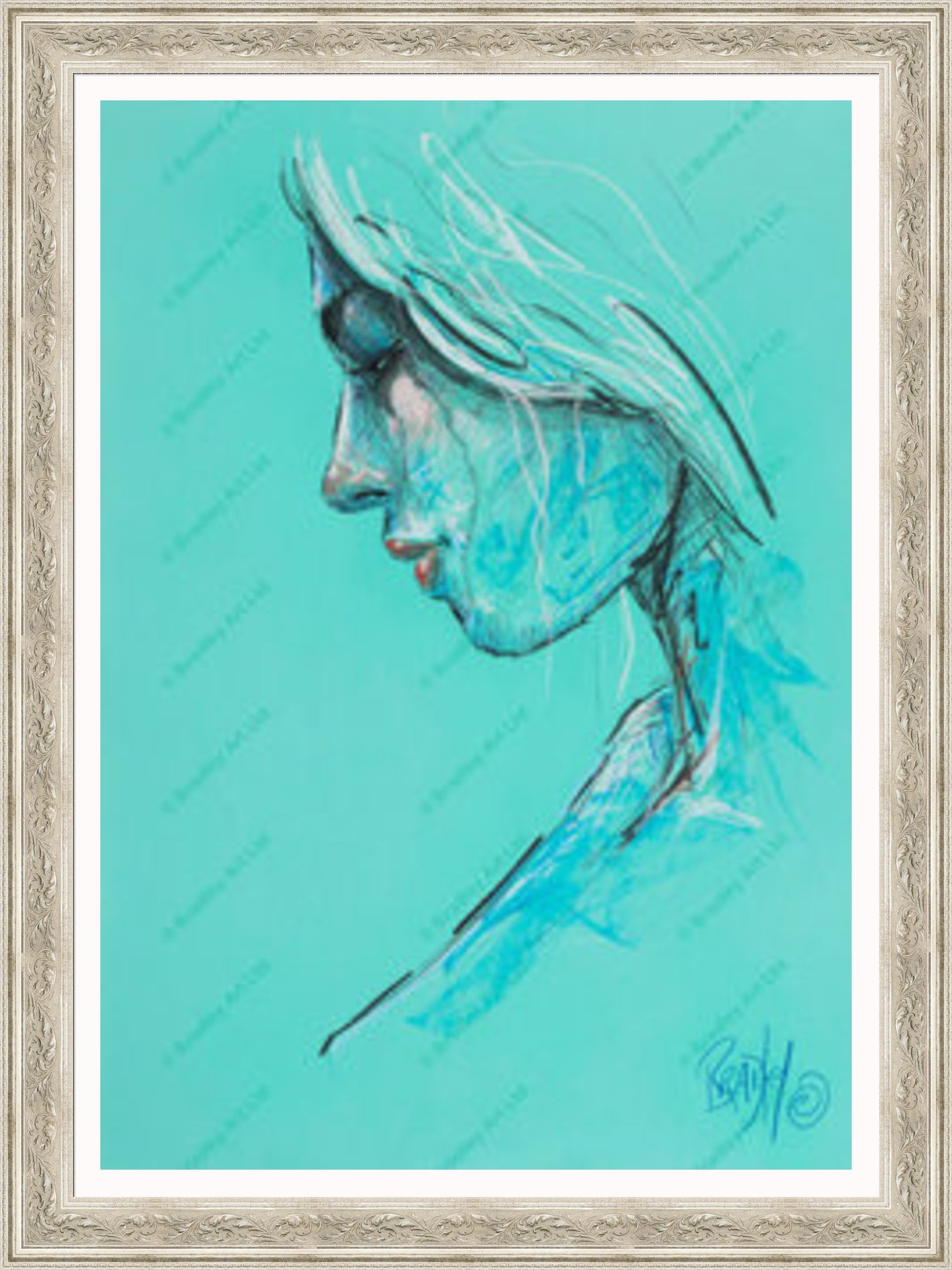 "Study III" (Green) Canvas