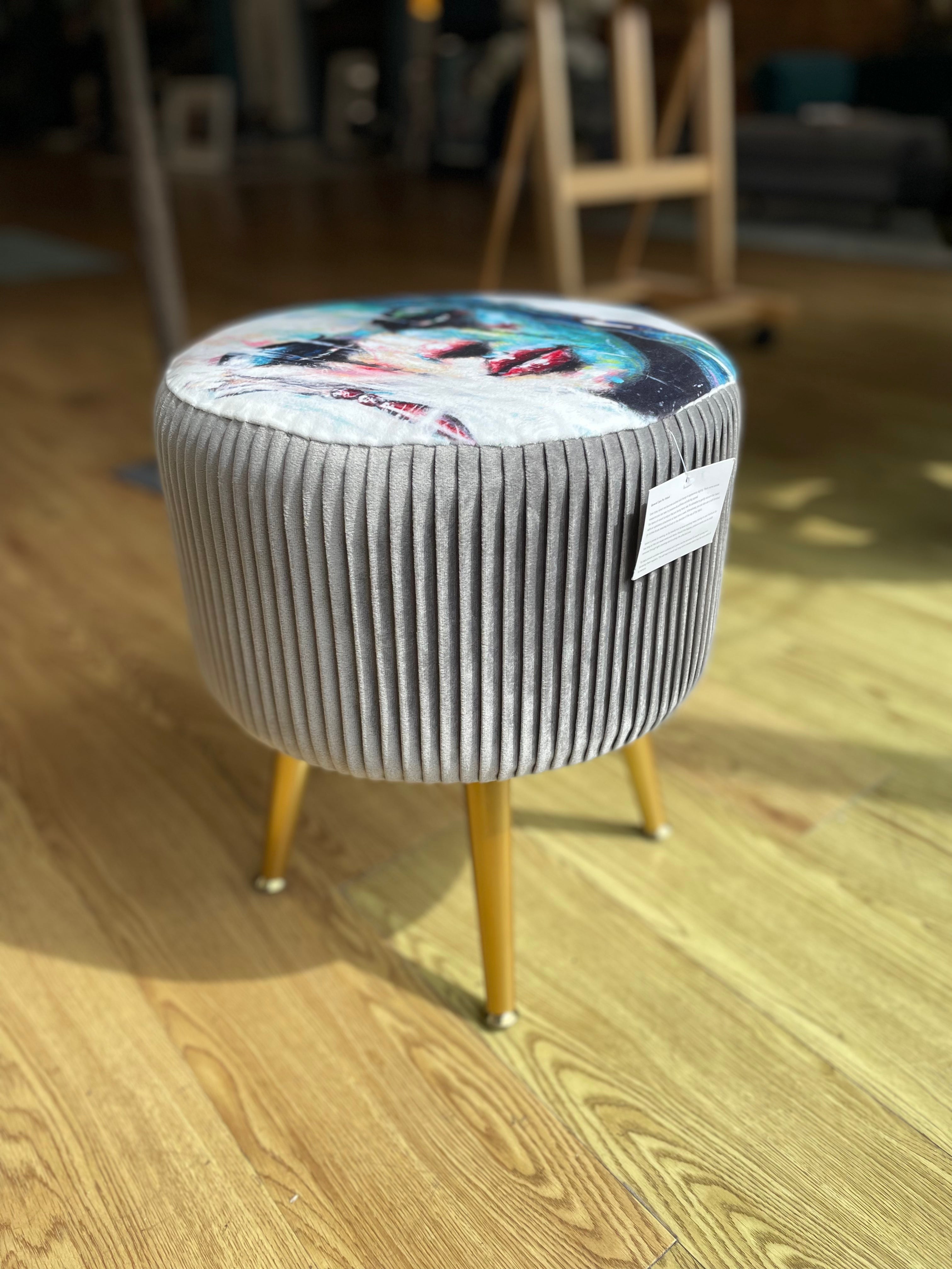 "The Beautiful and Damned" Footstool