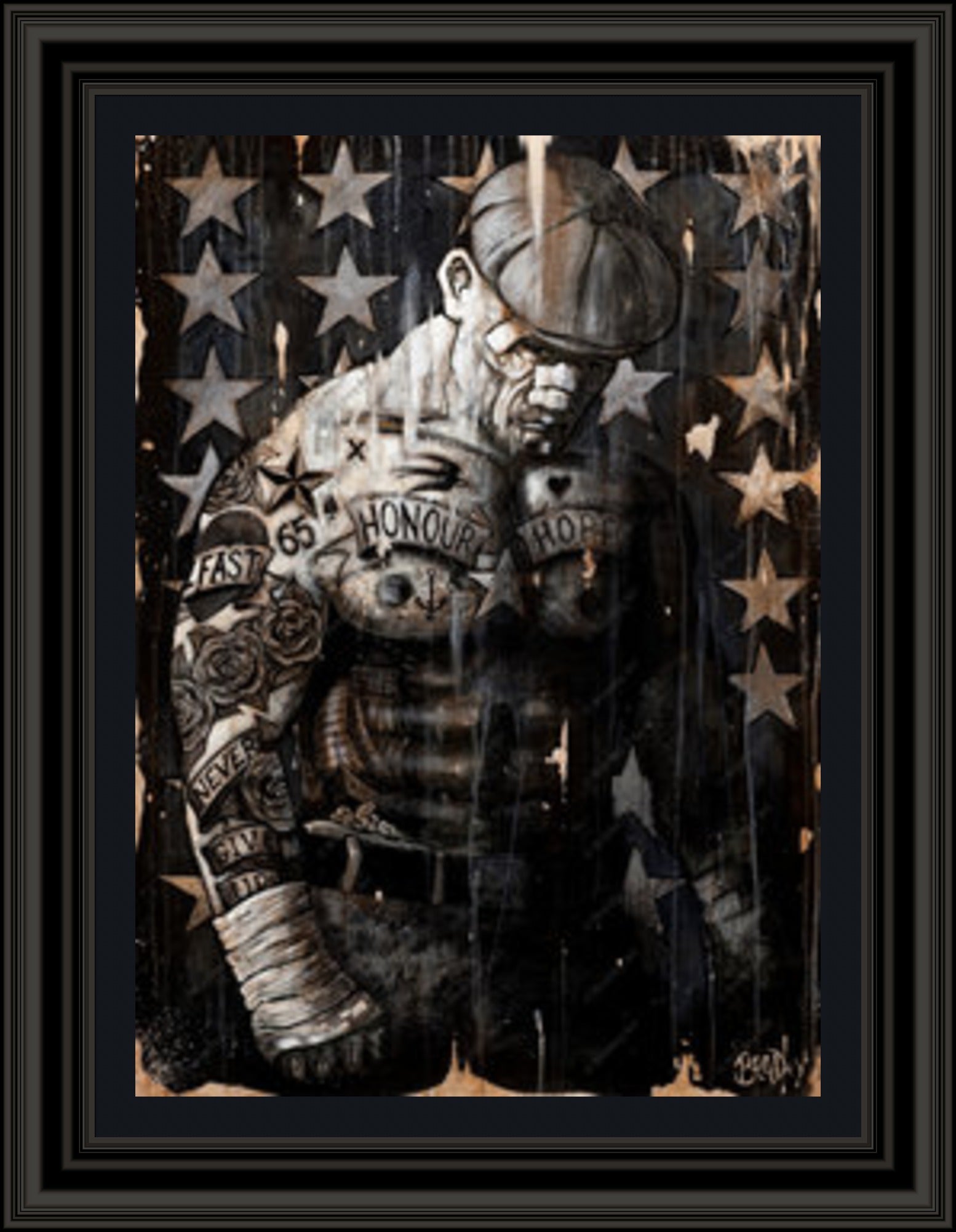 "Never Give Up" HE Canvas