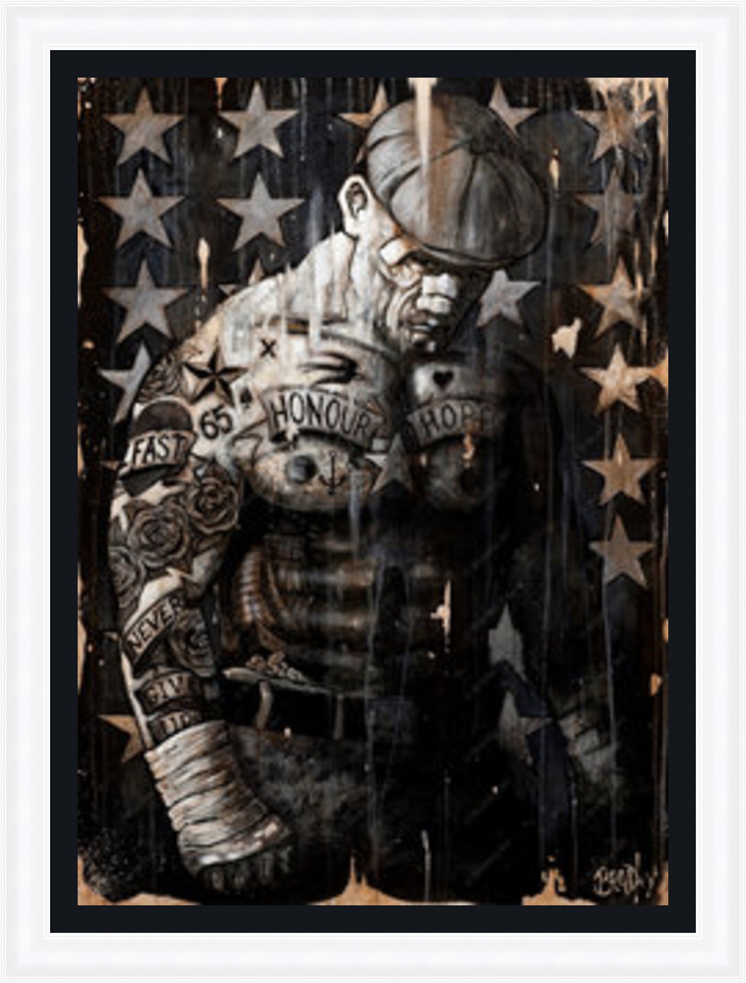 "Never Give Up" HE Canvas
