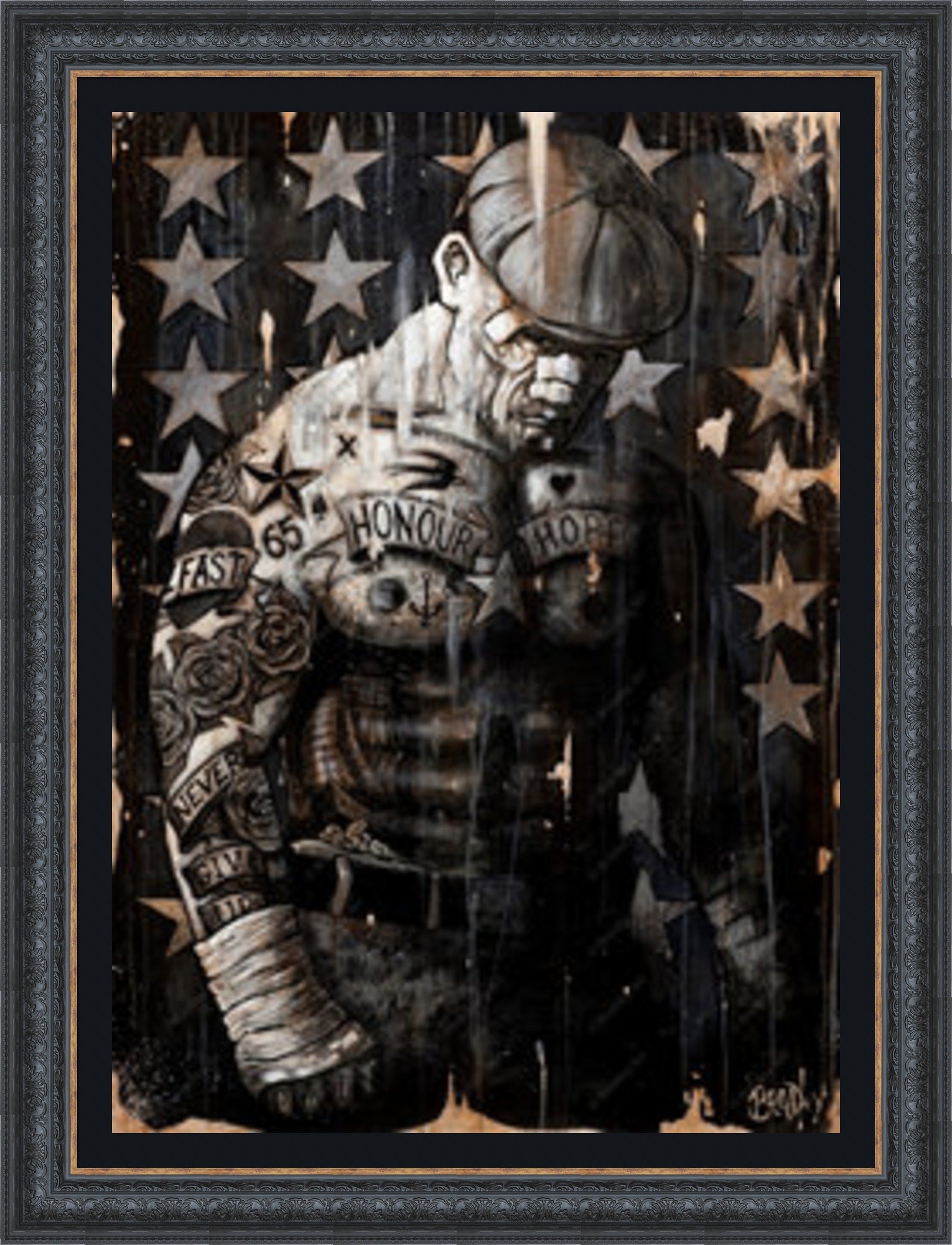 "Never Give Up" HE Canvas