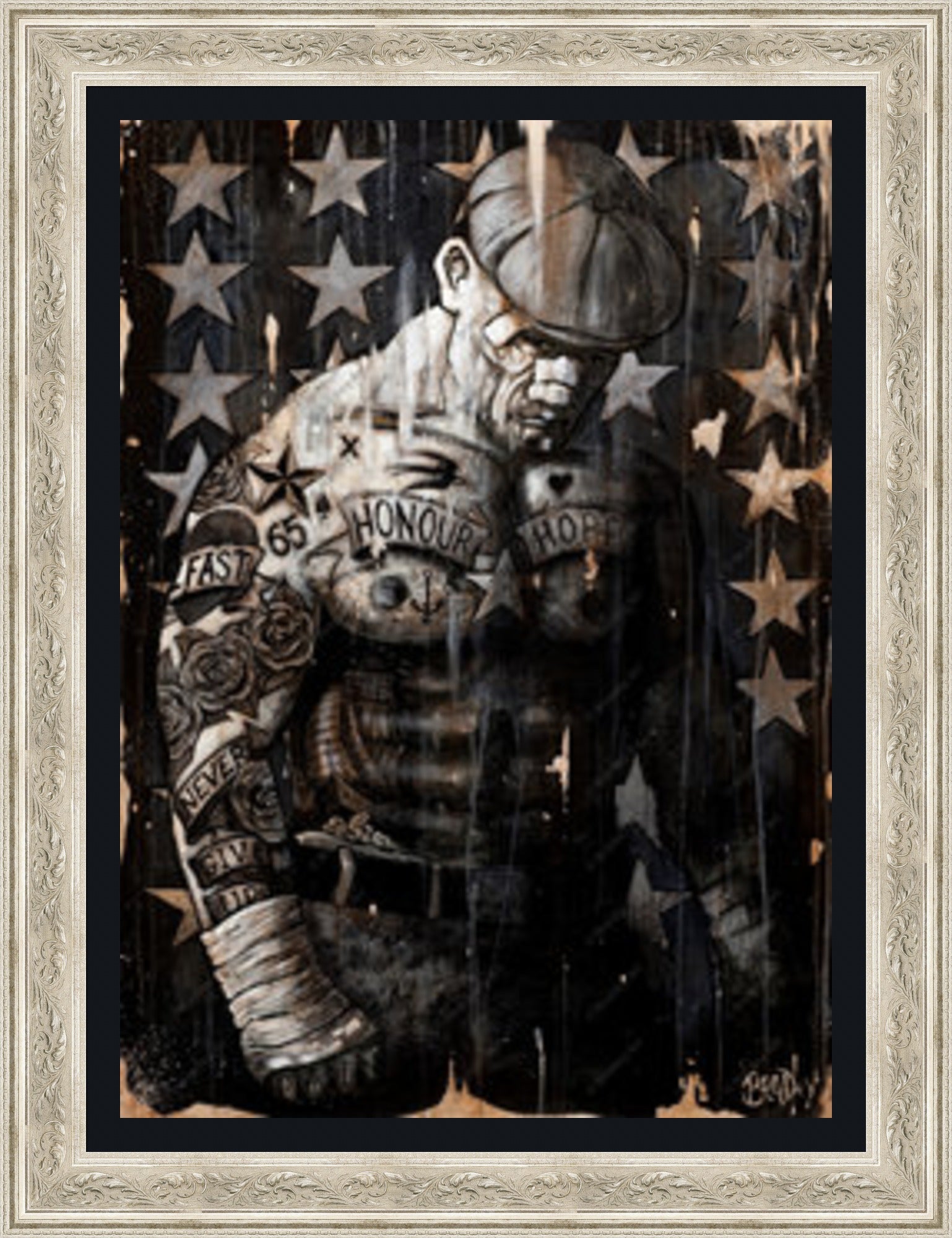 "Never Give Up" HE Canvas