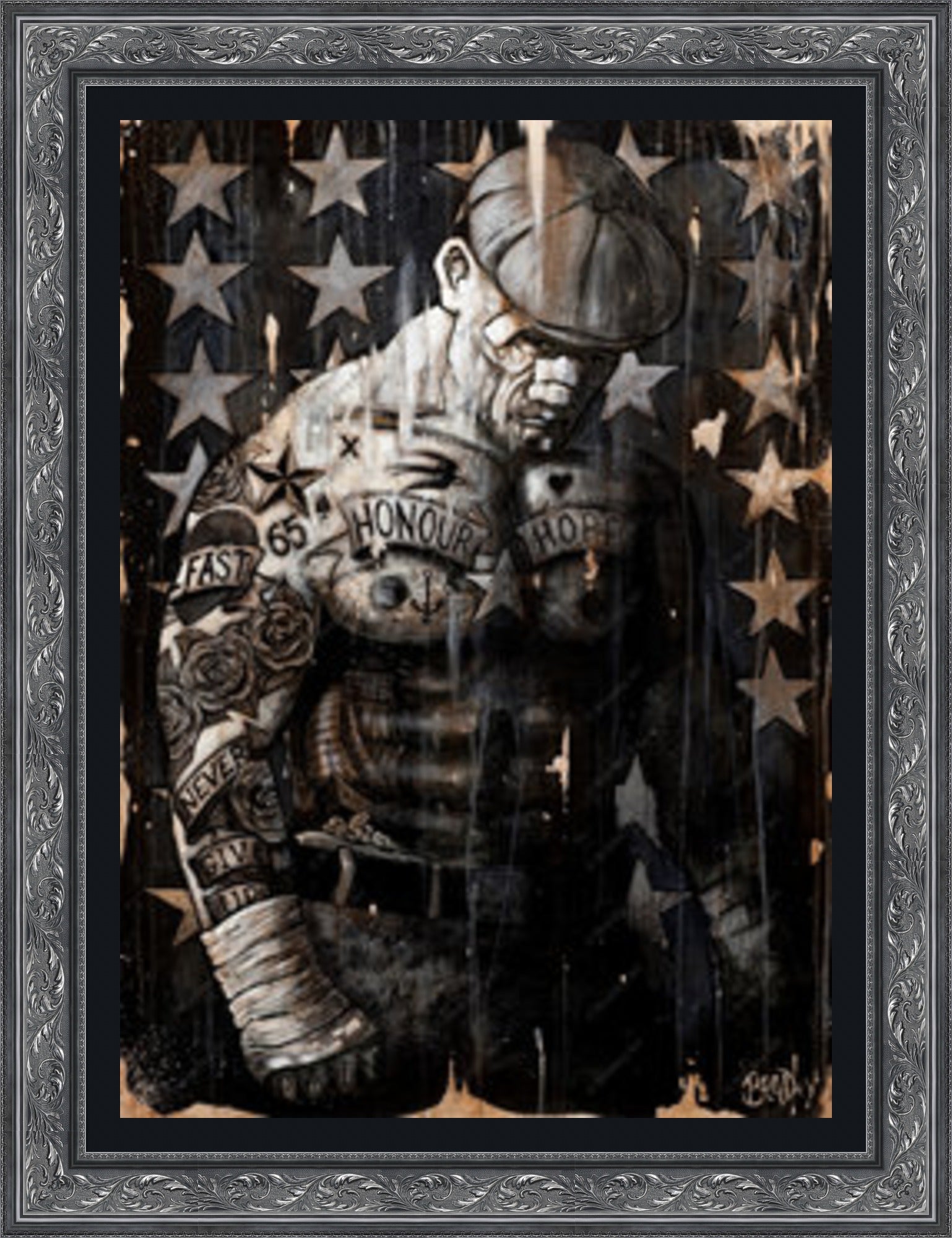 "Never Give Up" HE Canvas
