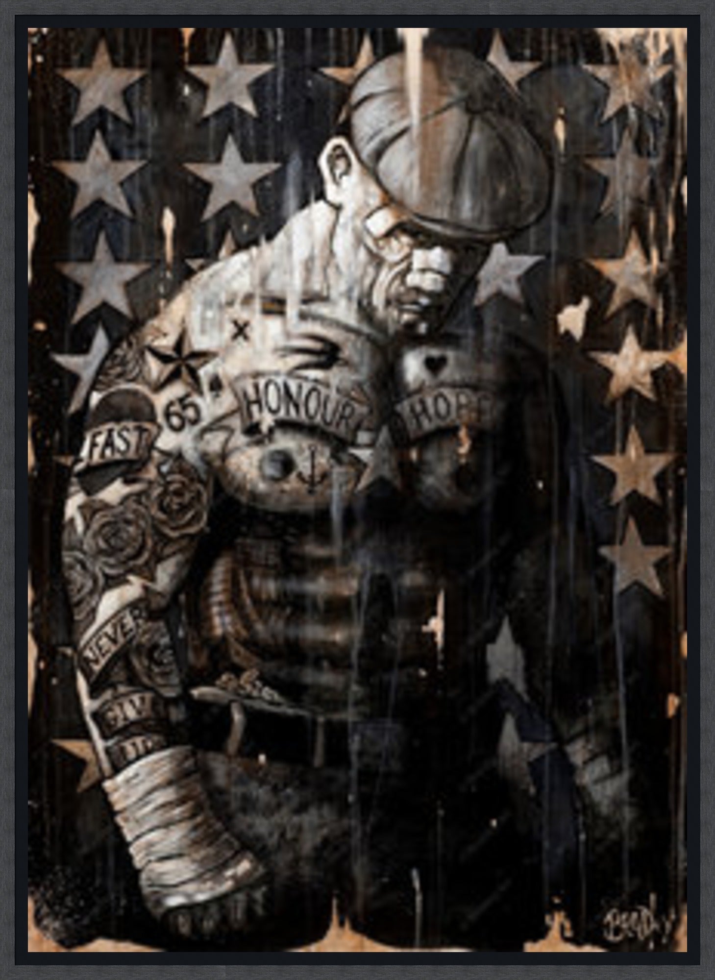 "Never Give Up" HE Canvas