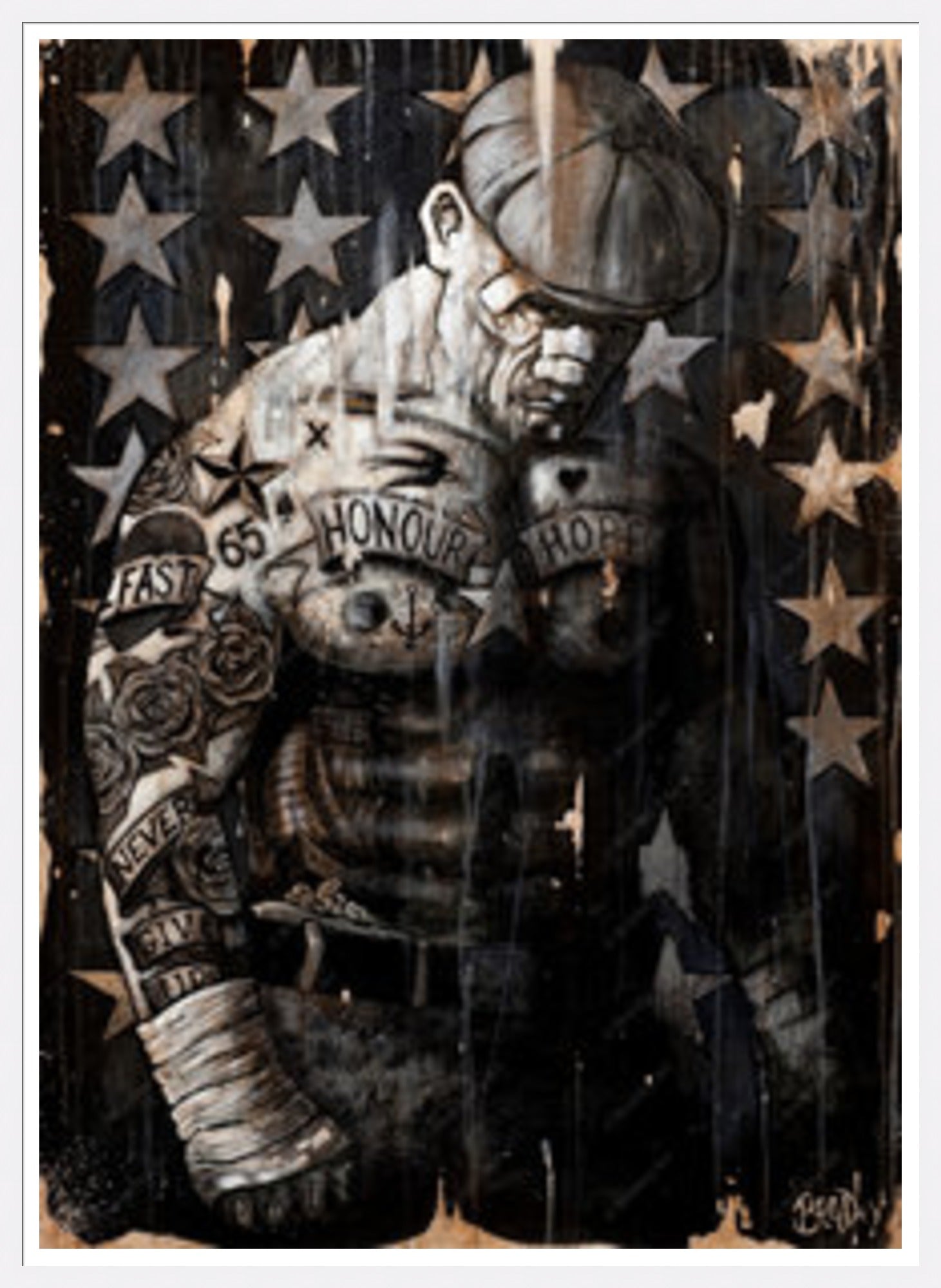 "Never Give Up" HE Canvas