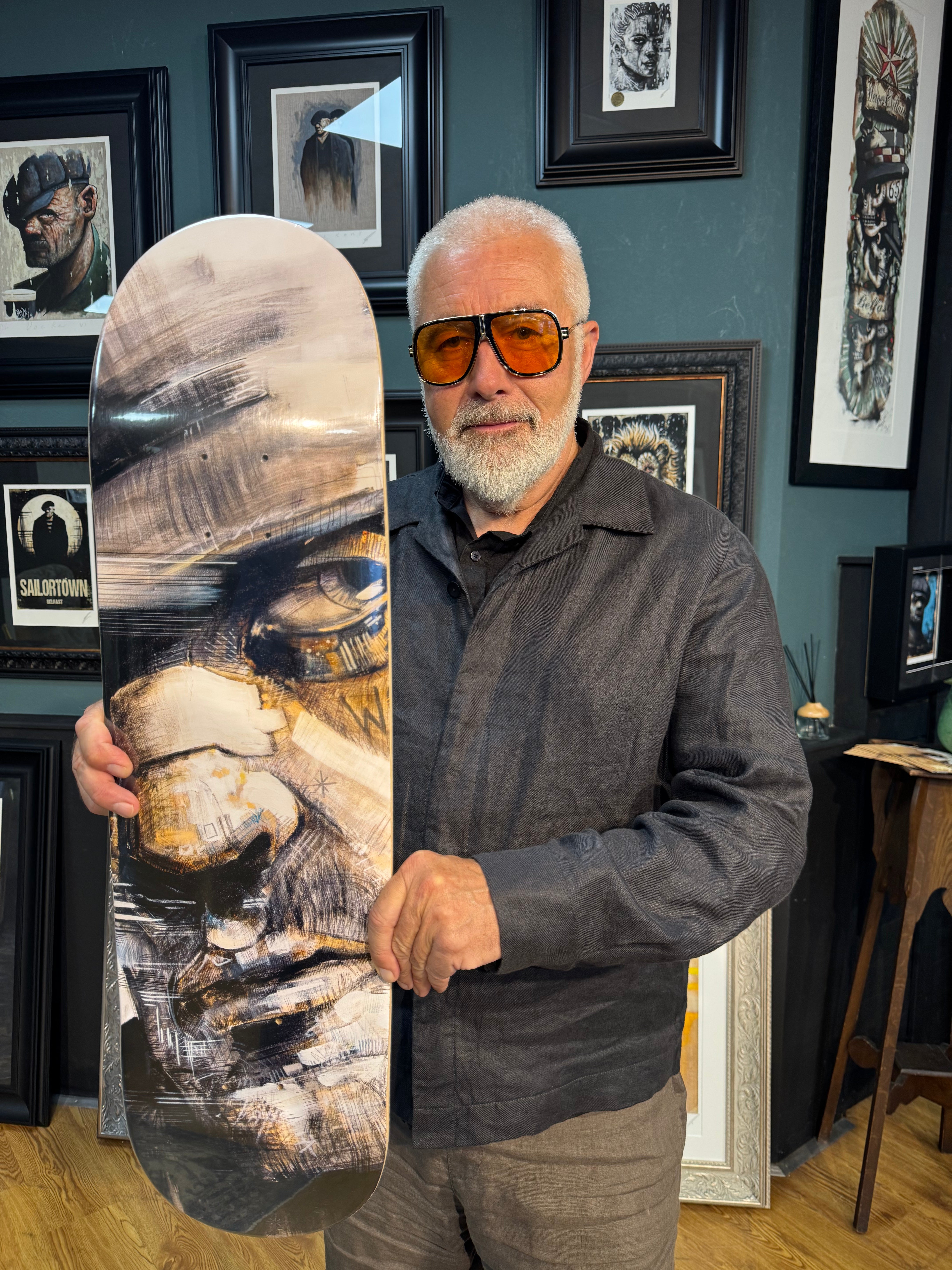 'Contender' Skateboard Deck - Signed Display Art by Terry Bradley