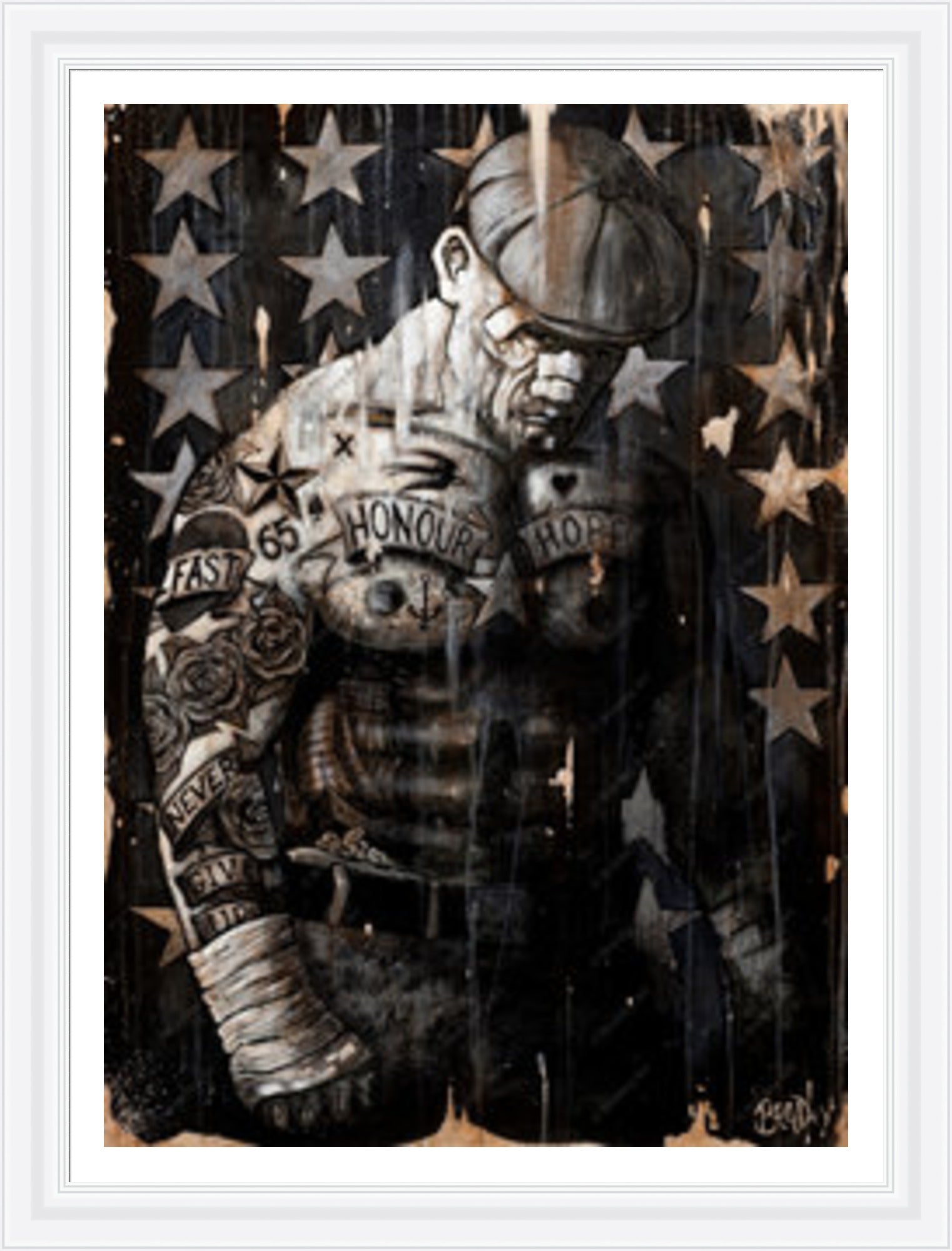 "Never Give Up" HE Canvas