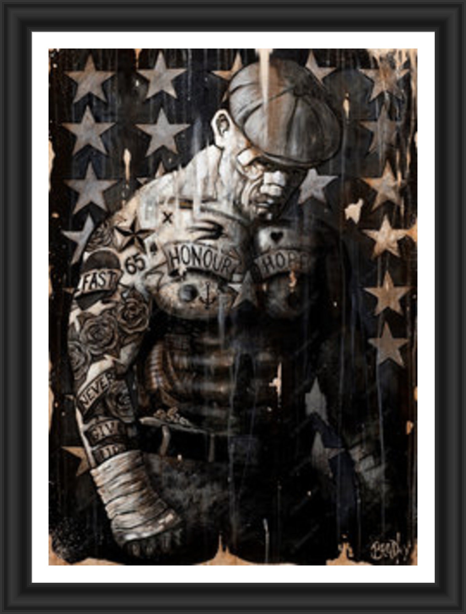 "Never Give Up" HE Canvas