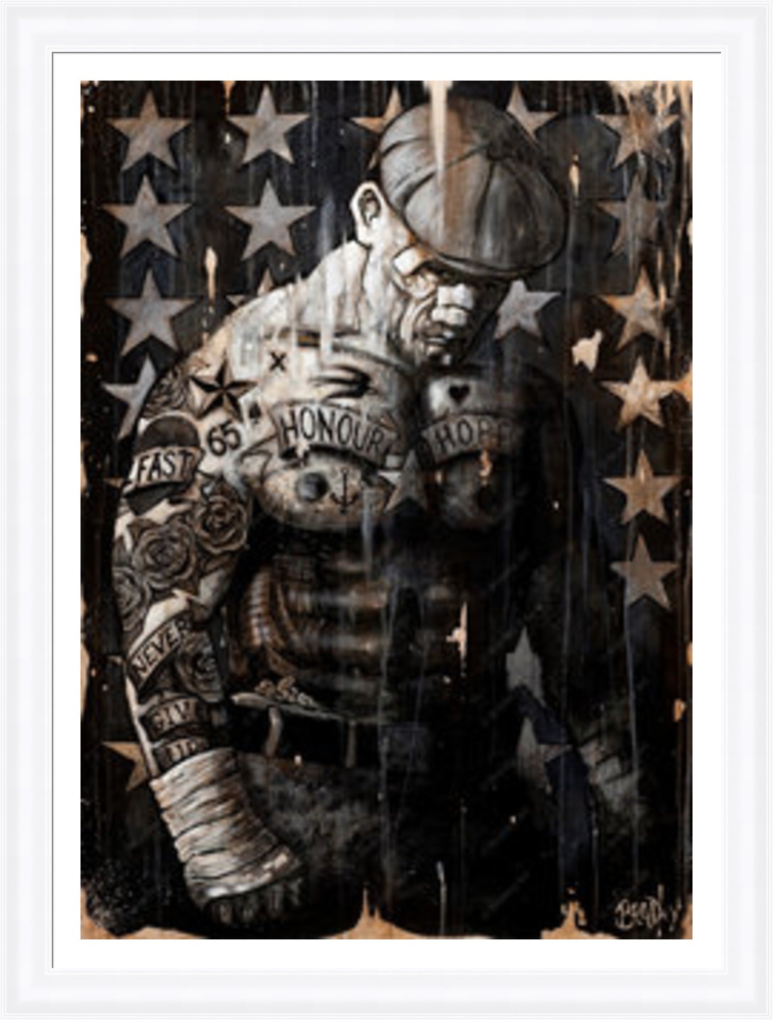 "Never Give Up" HE Canvas