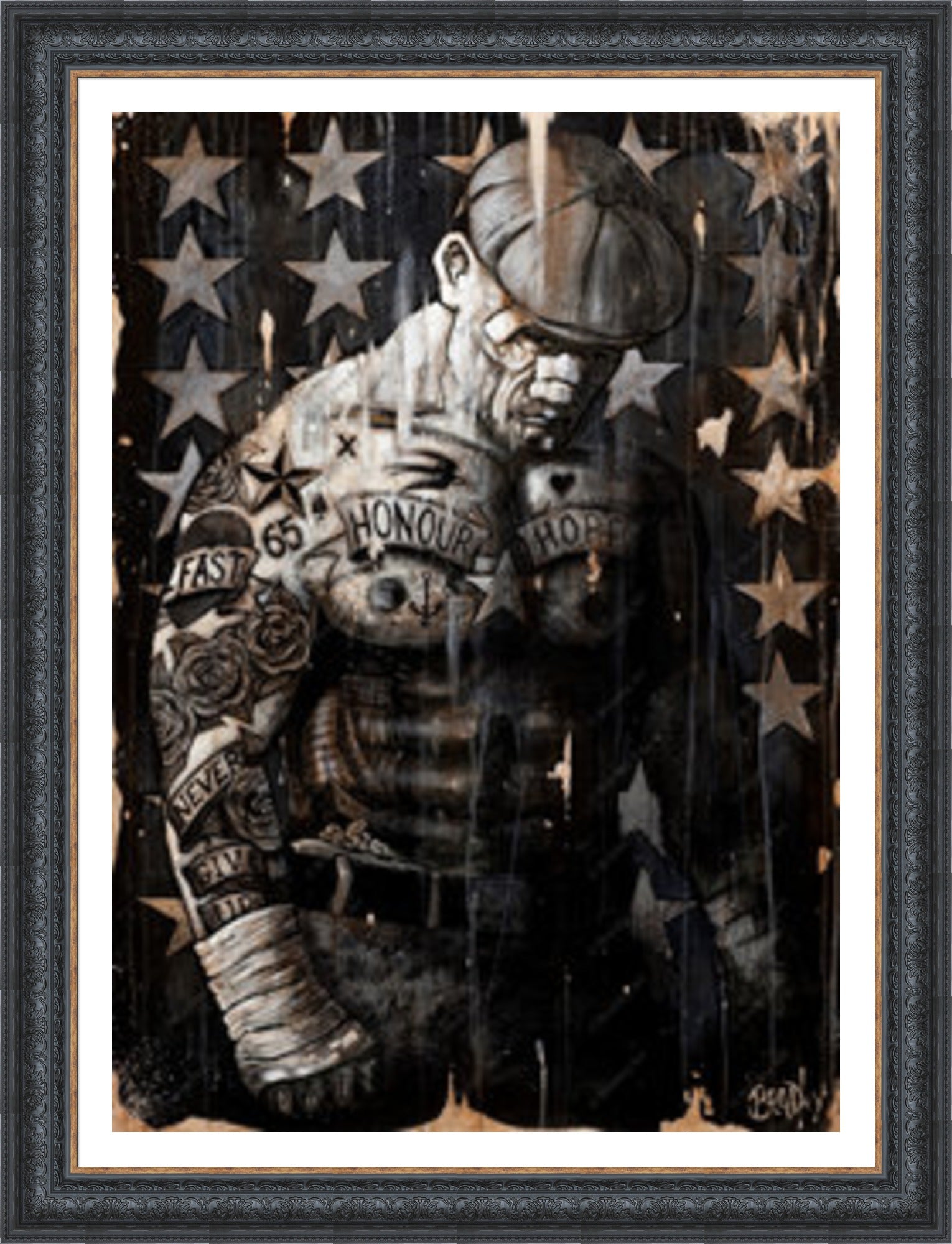 "Never Give Up" HE Canvas