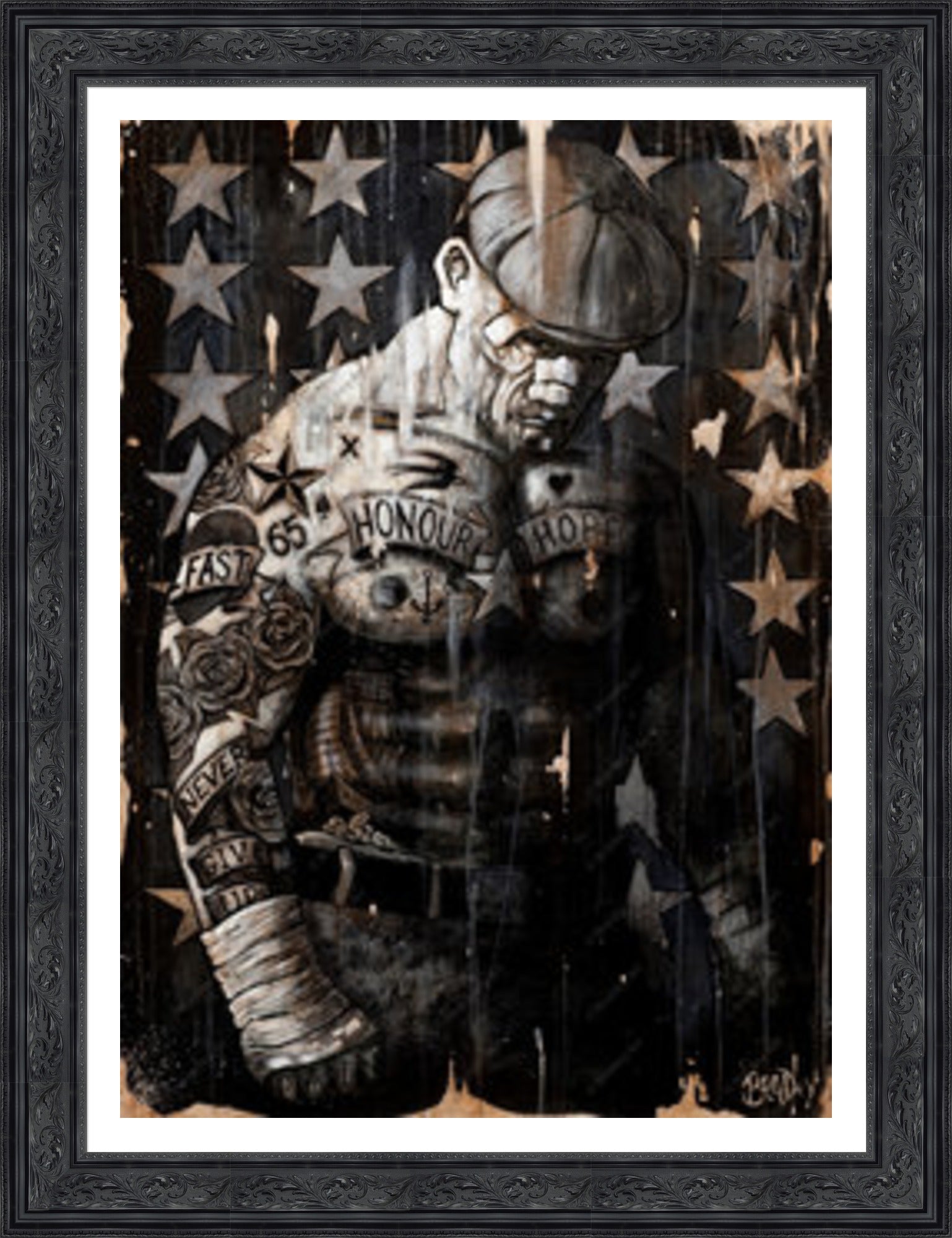 "Never Give Up" HE Canvas