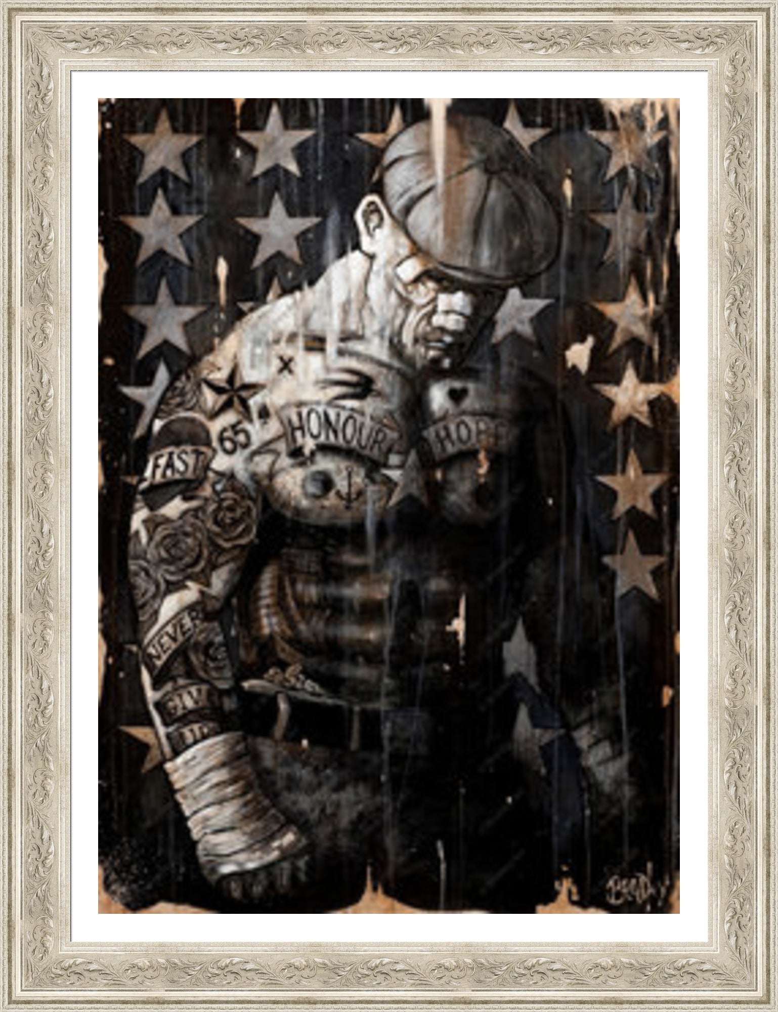 "Never Give Up" HE Canvas