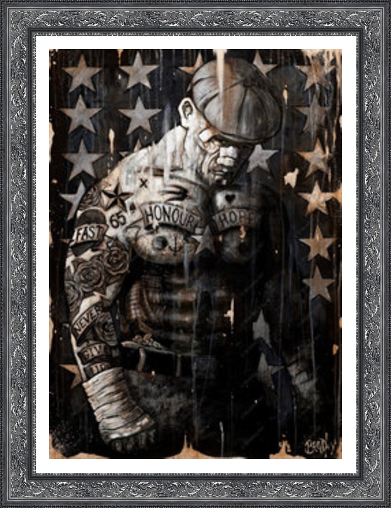 "Never Give Up" HE Canvas