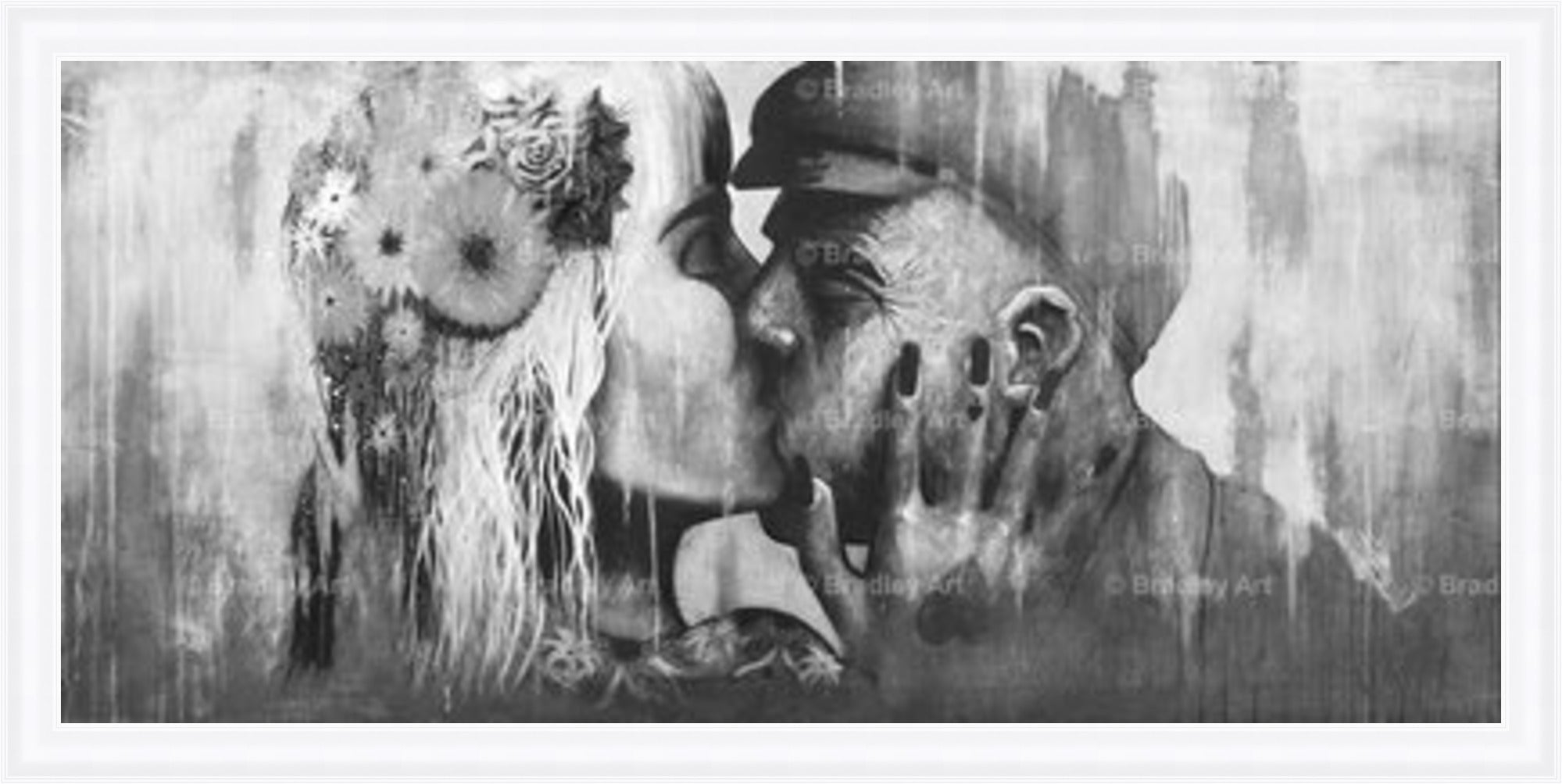 "The Kiss" (B&W) XL Print