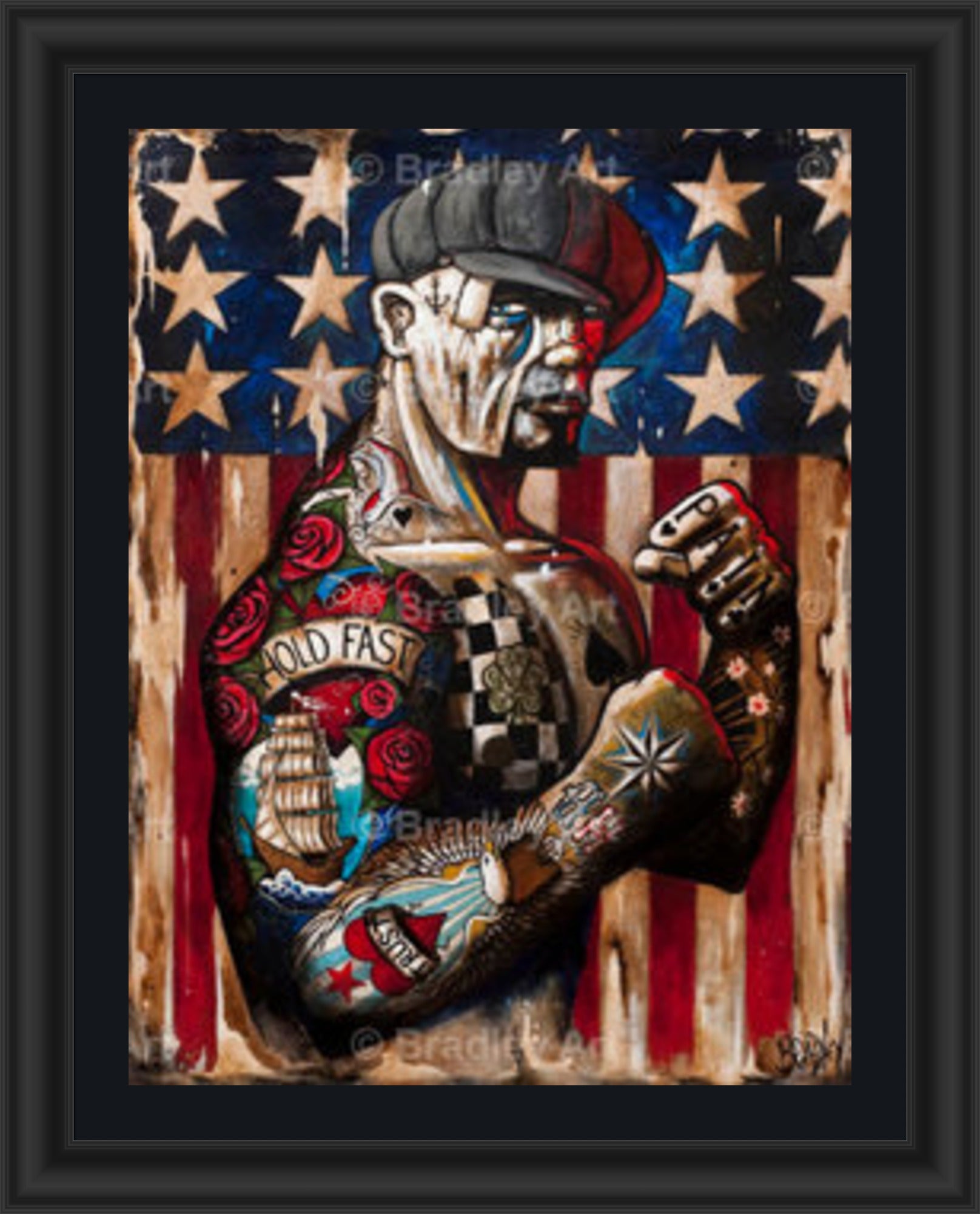 "Hold Fast for Harley Davidson" HE Canvas